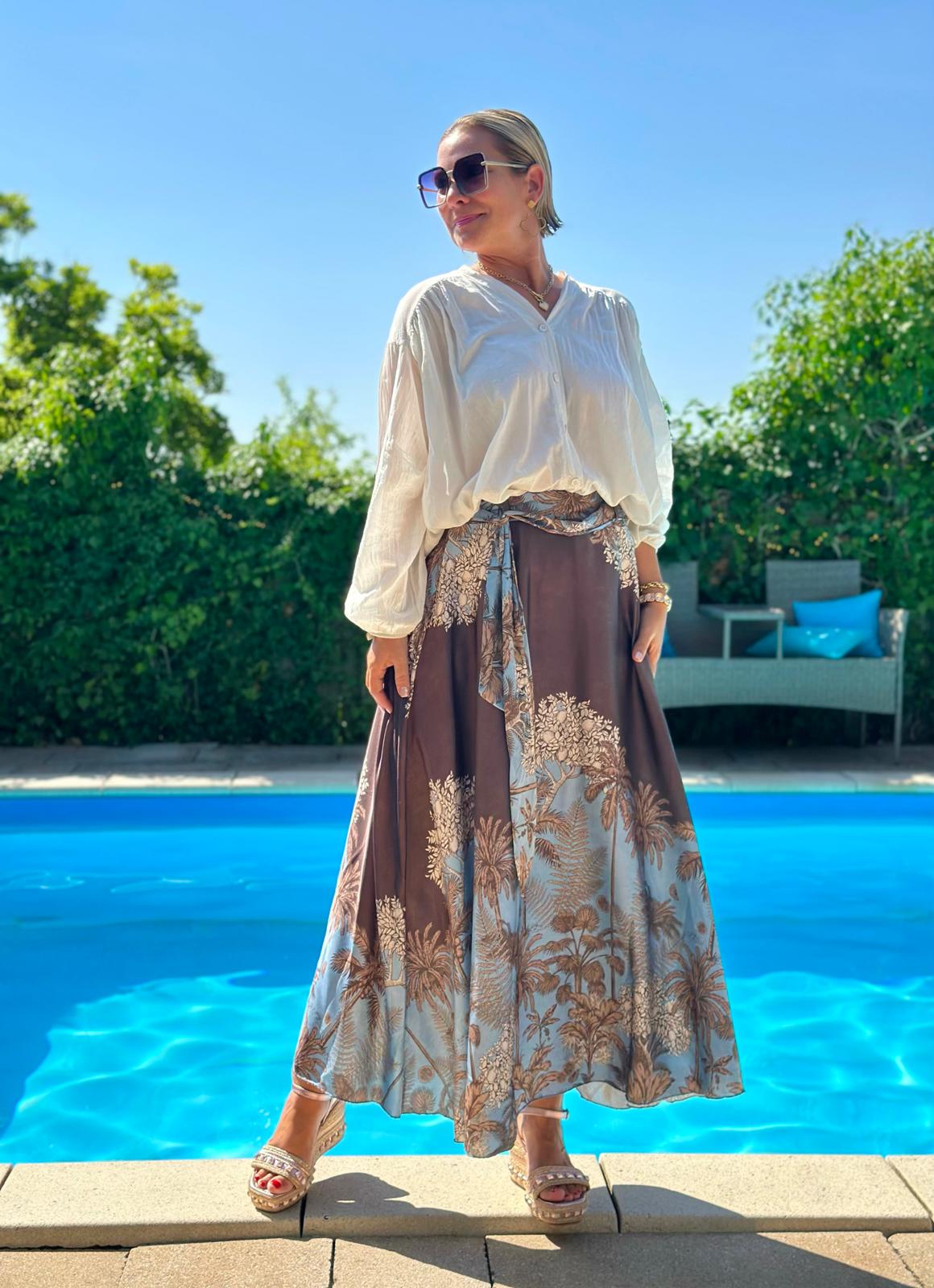 Paloma Maxirock in Braun