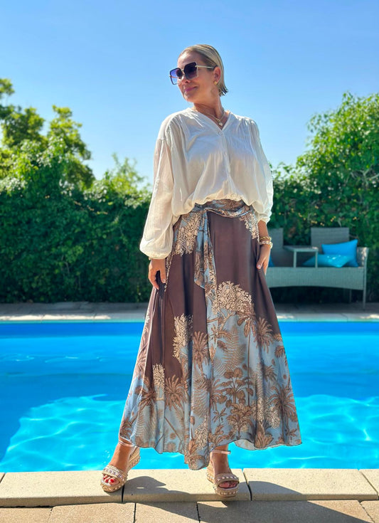 Paloma Maxirock in Braun