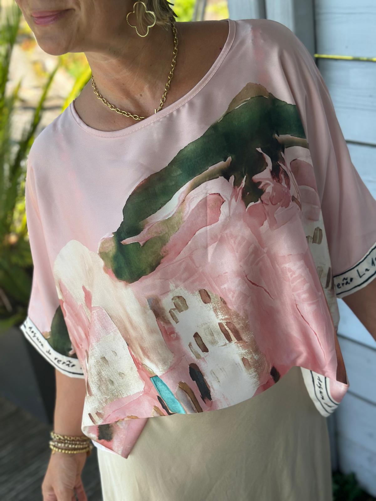 Shirt „Amalfi Dreams“ in Rosé