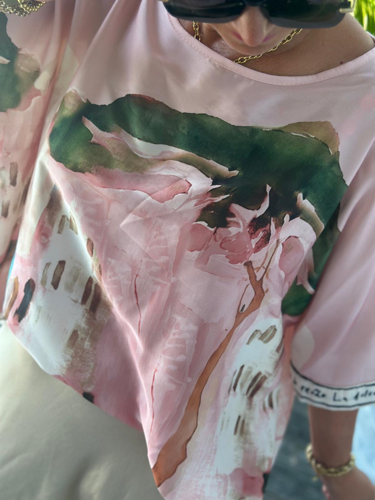 Shirt „Amalfi Dreams“ in Rosé