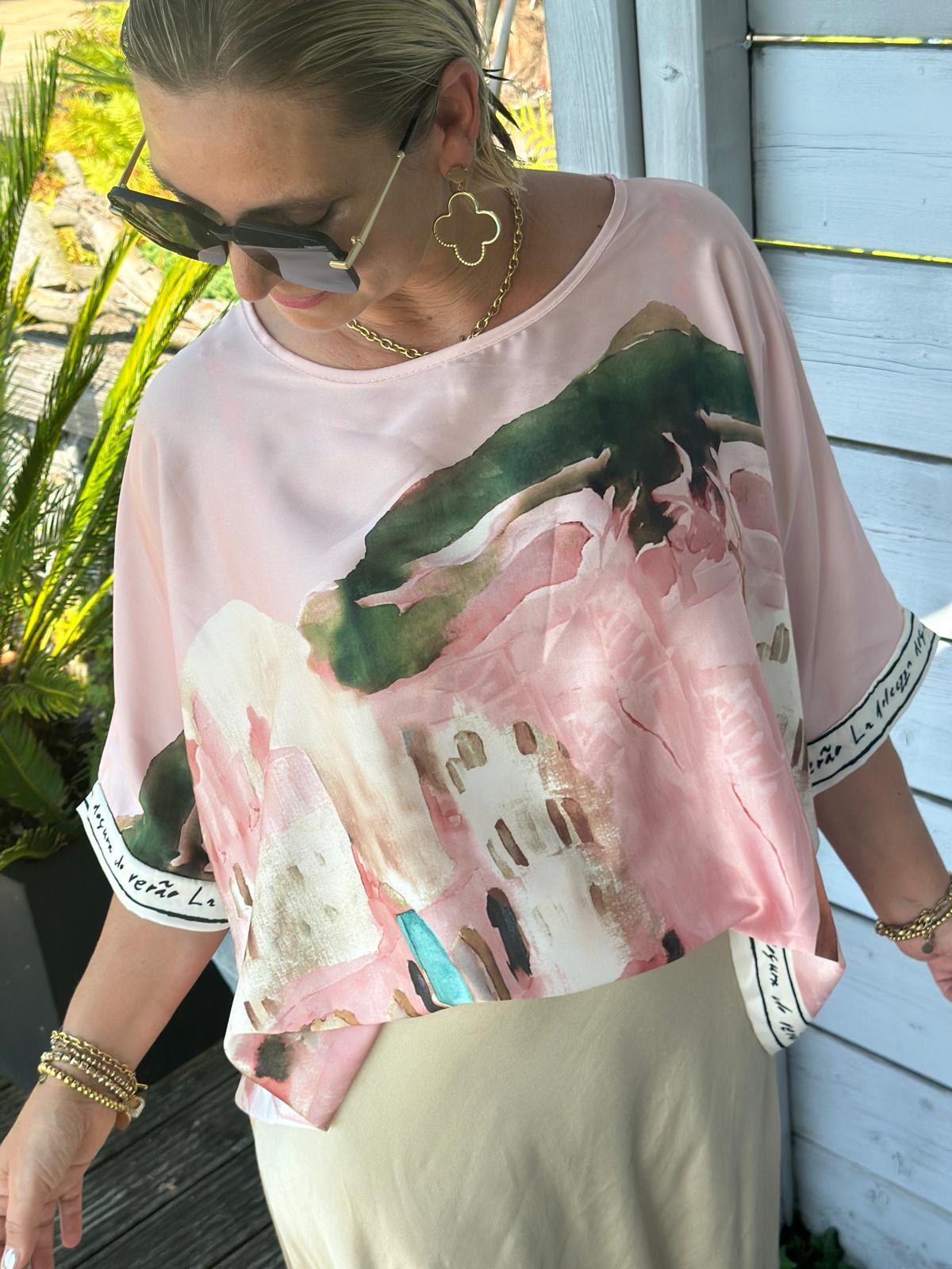 Shirt „Amalfi Dreams“ in Rosé