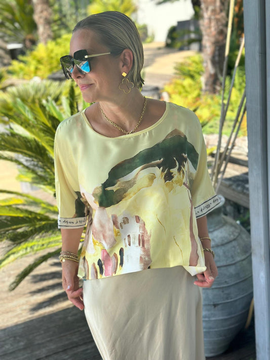 Shirt „Amalfi Dreams“ in Zitrone