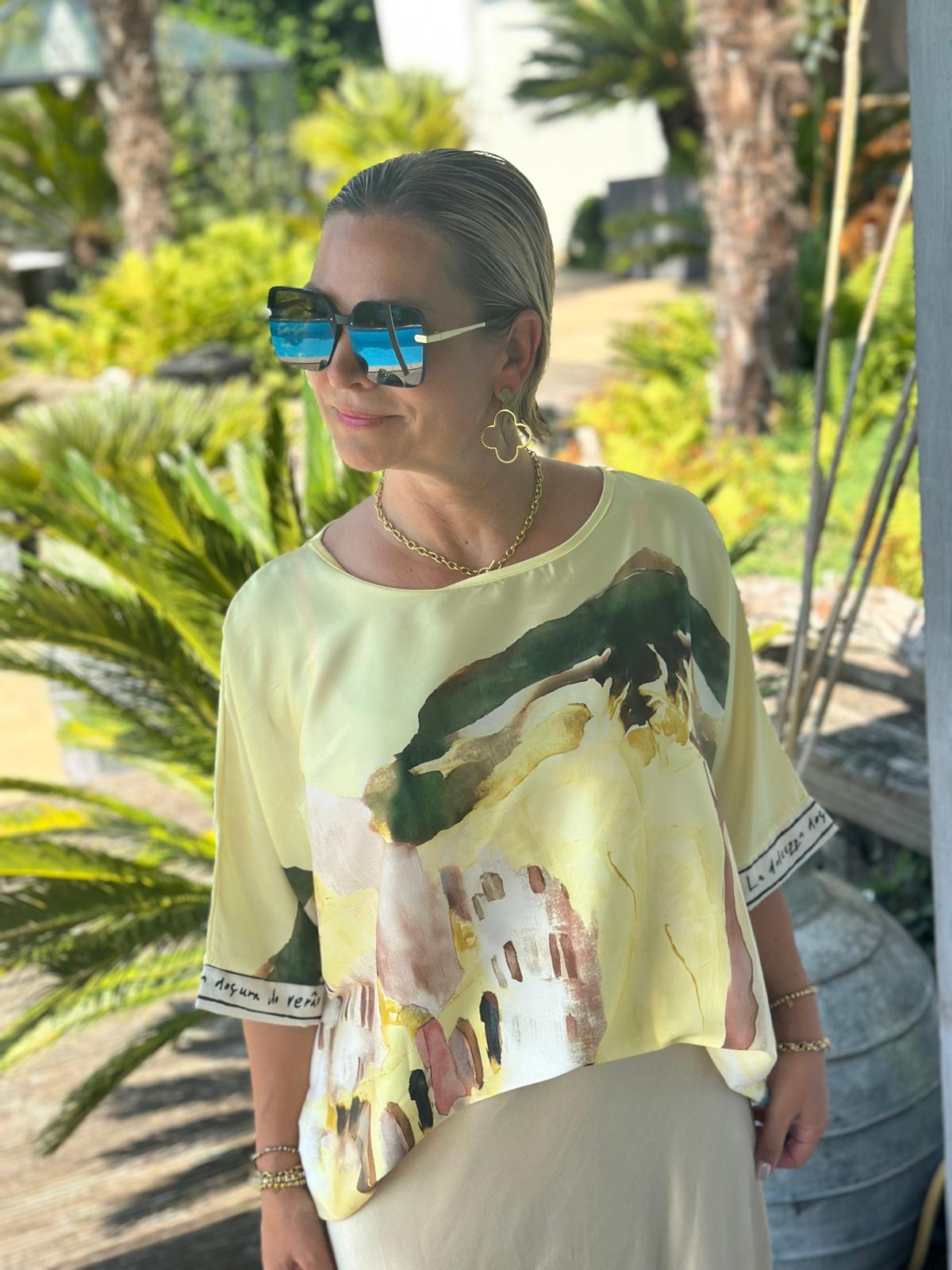 Shirt „Amalfi Dreams“ in Zitrone