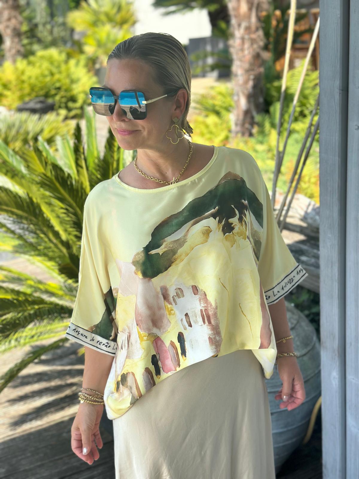 Shirt „Amalfi Dreams“ in Zitrone