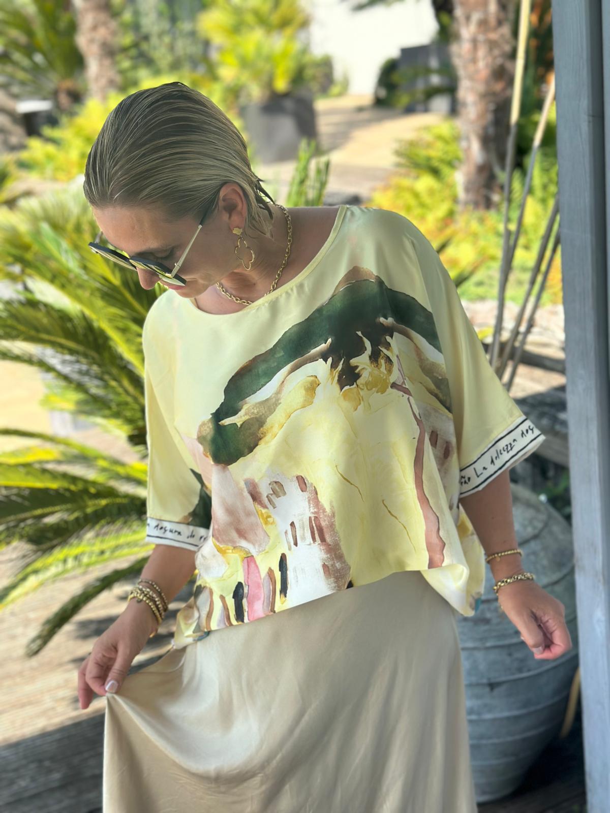 Shirt „Amalfi Dreams“ in Zitrone