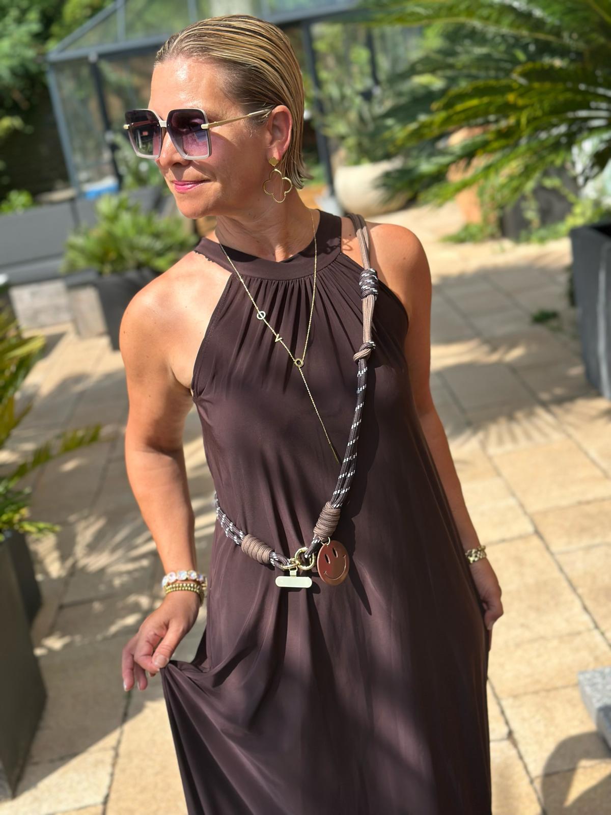 Maxikleid "La Mer" in Chocolate