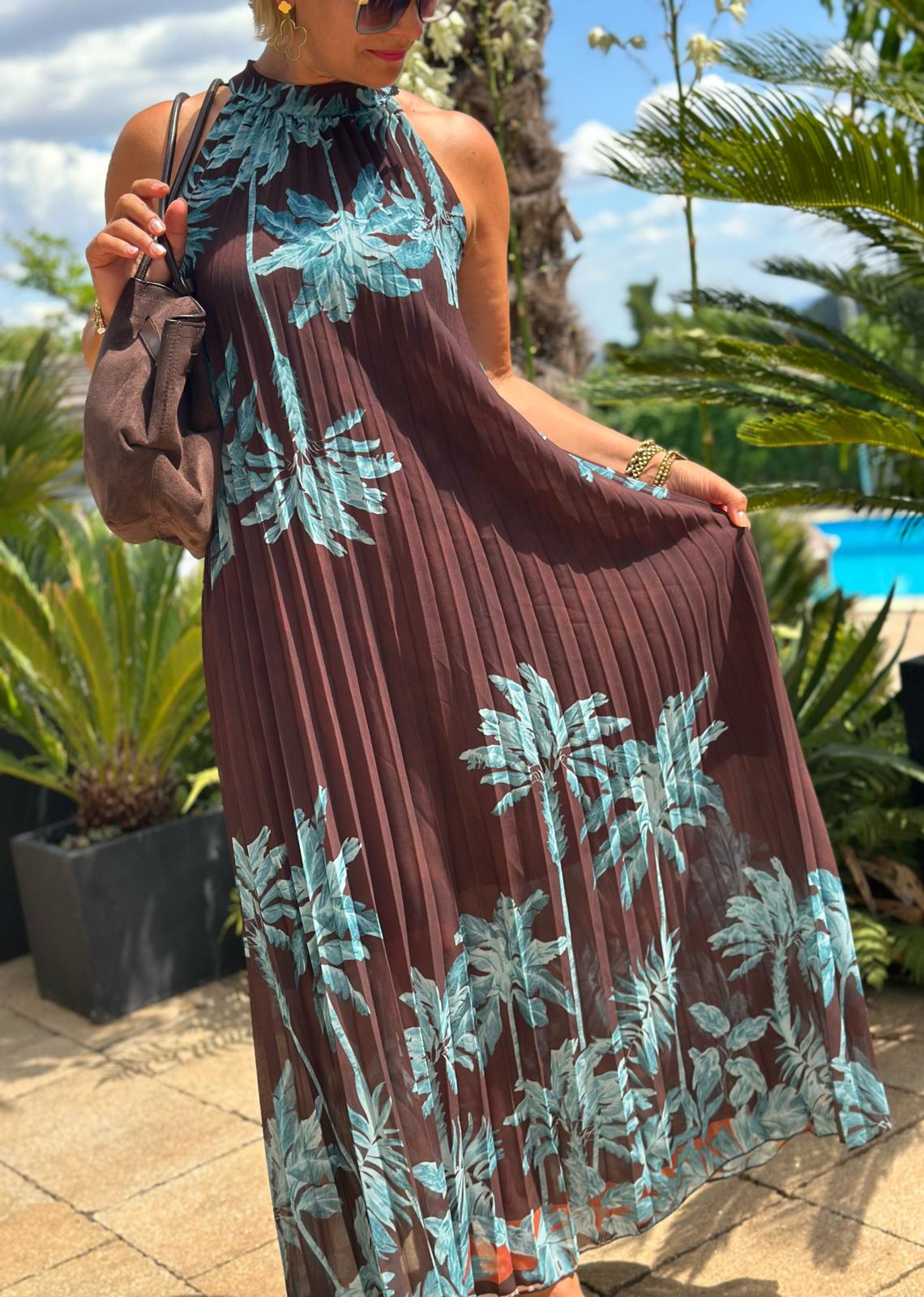 Plissee Maxikleid "Palma Breeze"