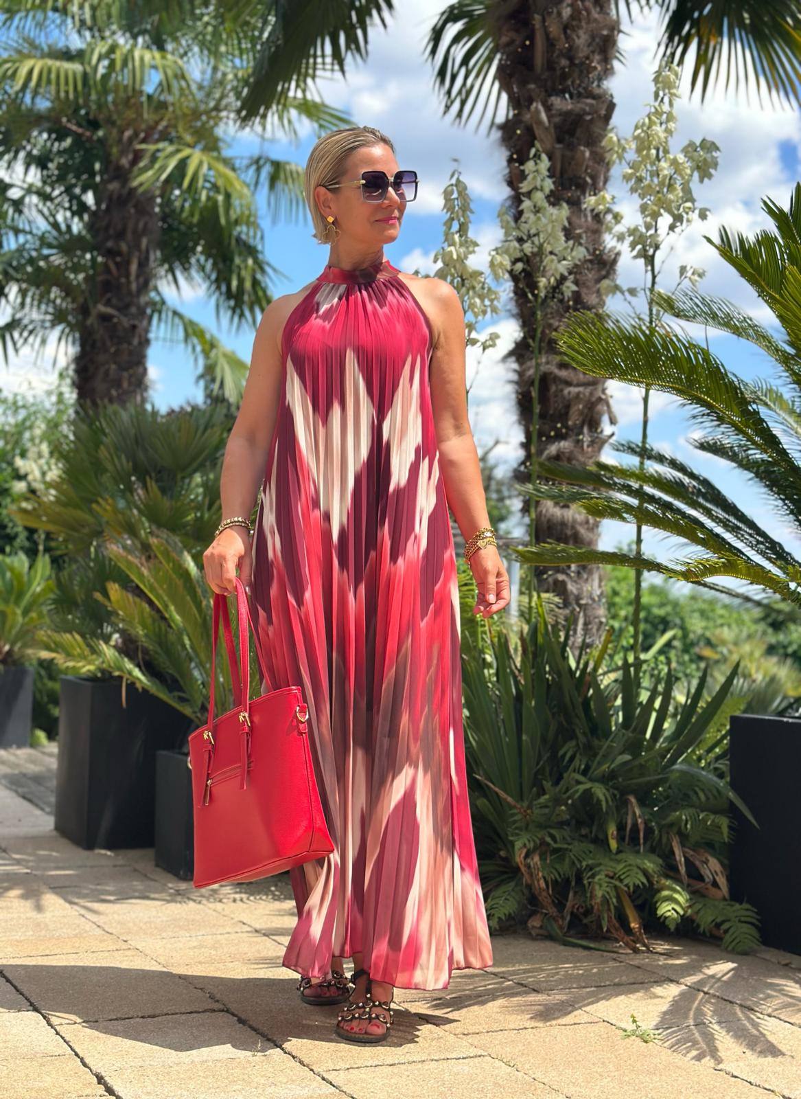 Plissee Maxikleid "Mediterranea"