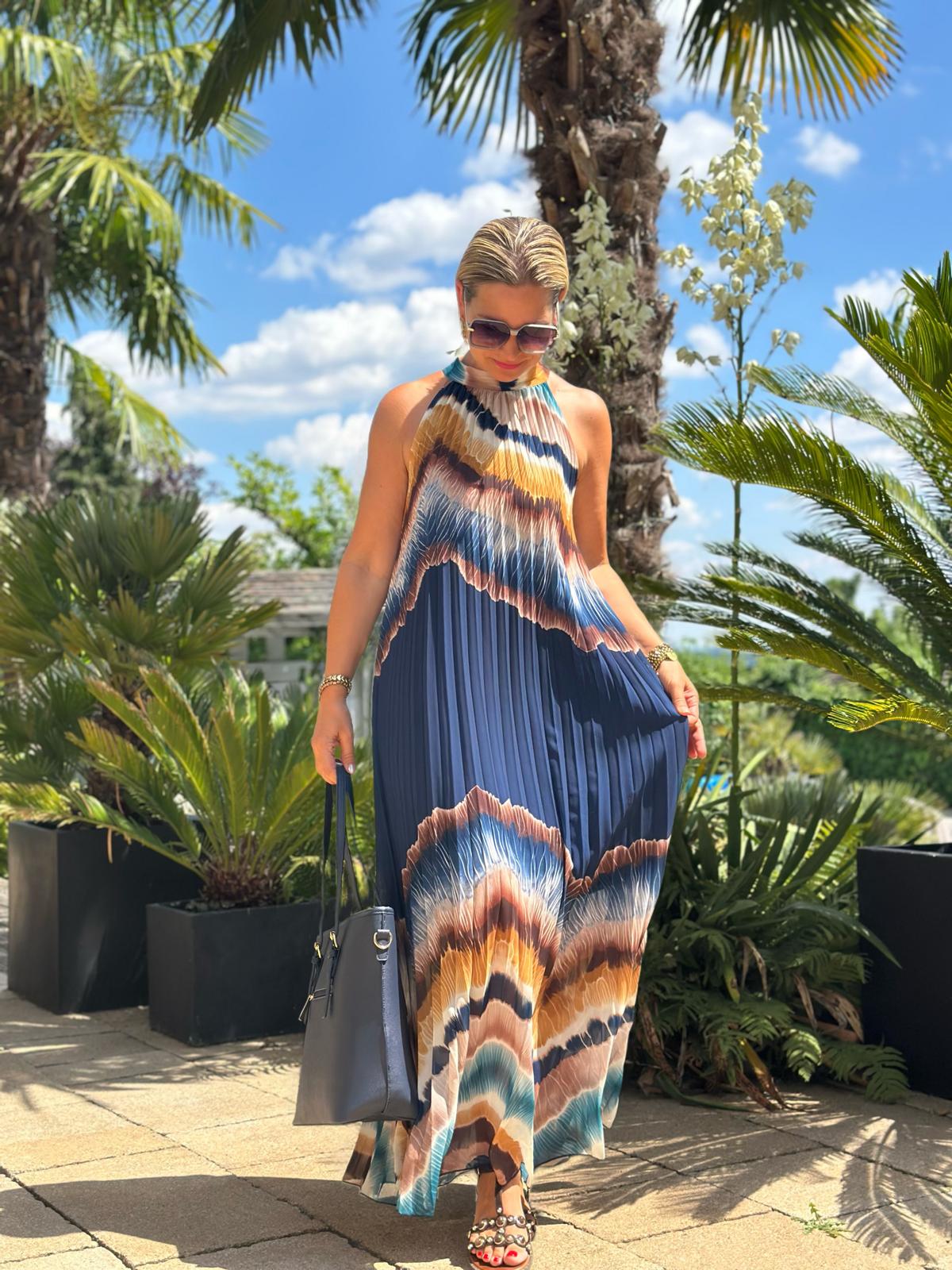 Plissee Maxikleid "Costa Bella"