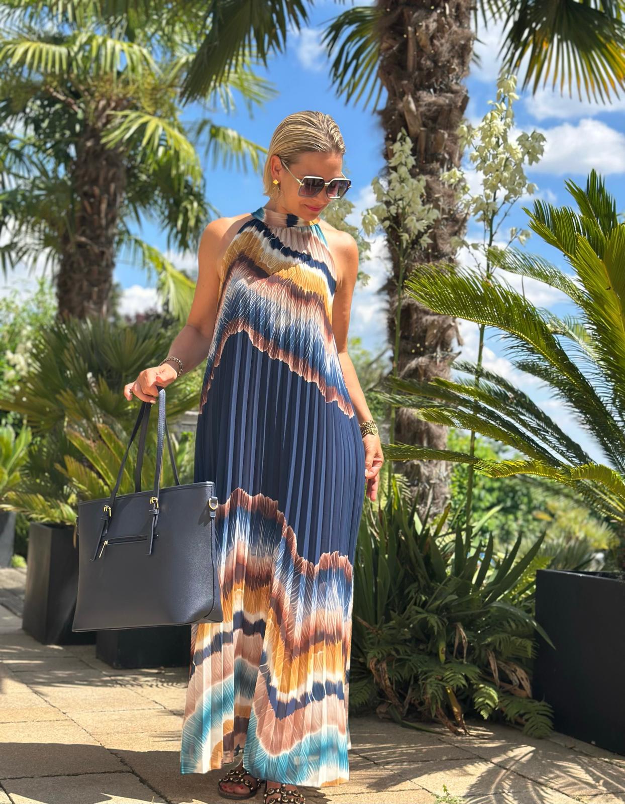 Plissee Maxikleid "Costa Bella"