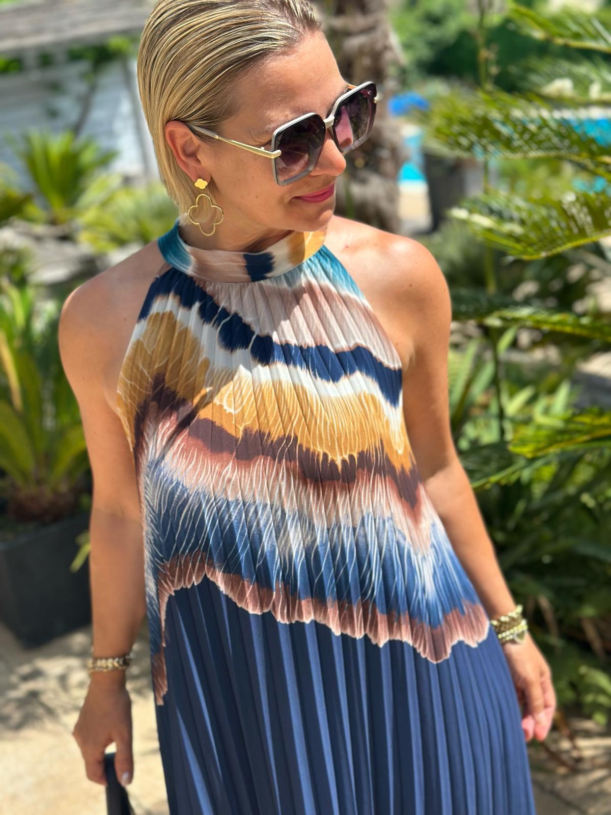 Plissee Maxikleid "Costa Bella"