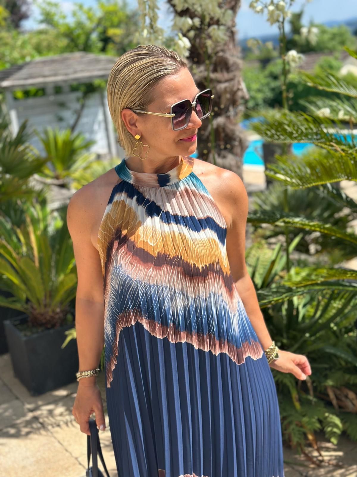 Plissee Maxikleid "Costa Bella"