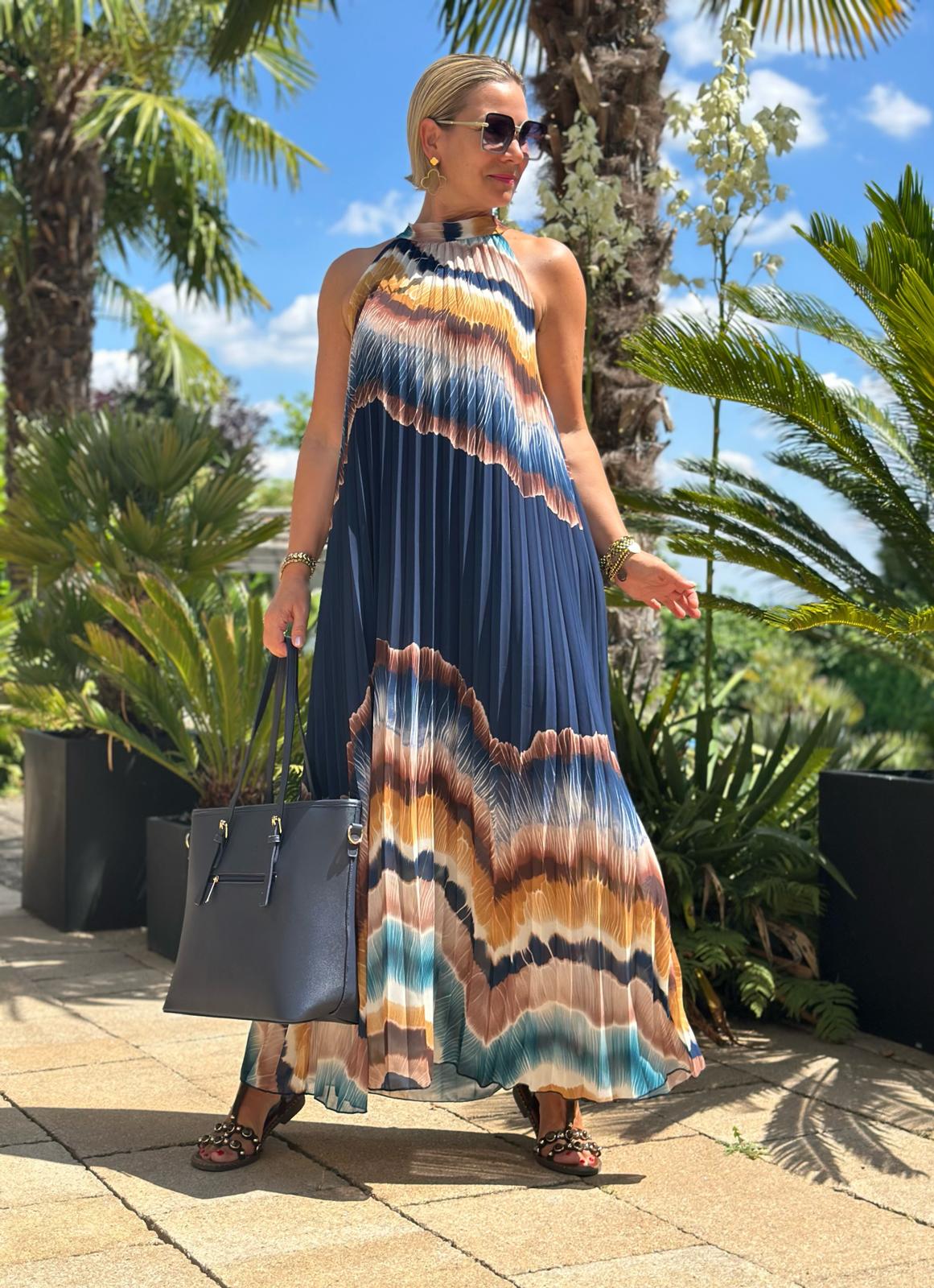 Plissee Maxikleid "Costa Bella"