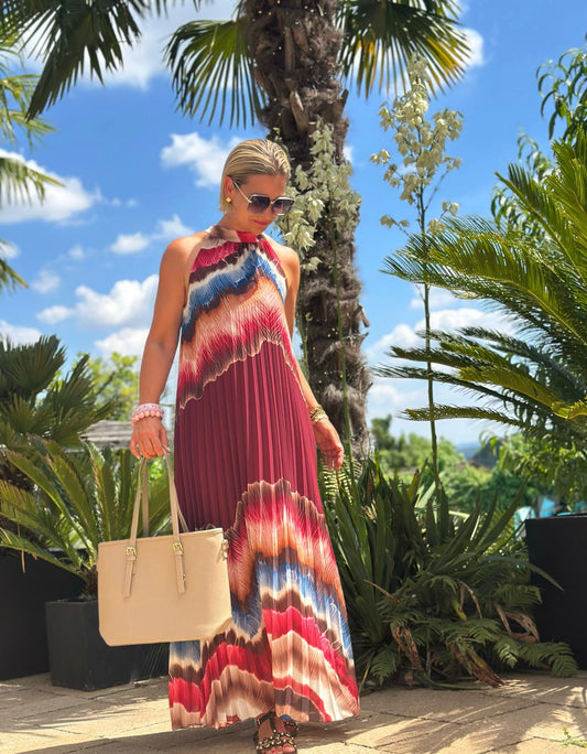 Plissee Maxikleid "Summer Mirage"
