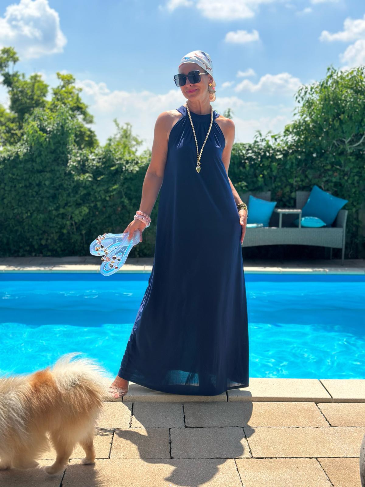Maxikleid "La Mer" in Navy