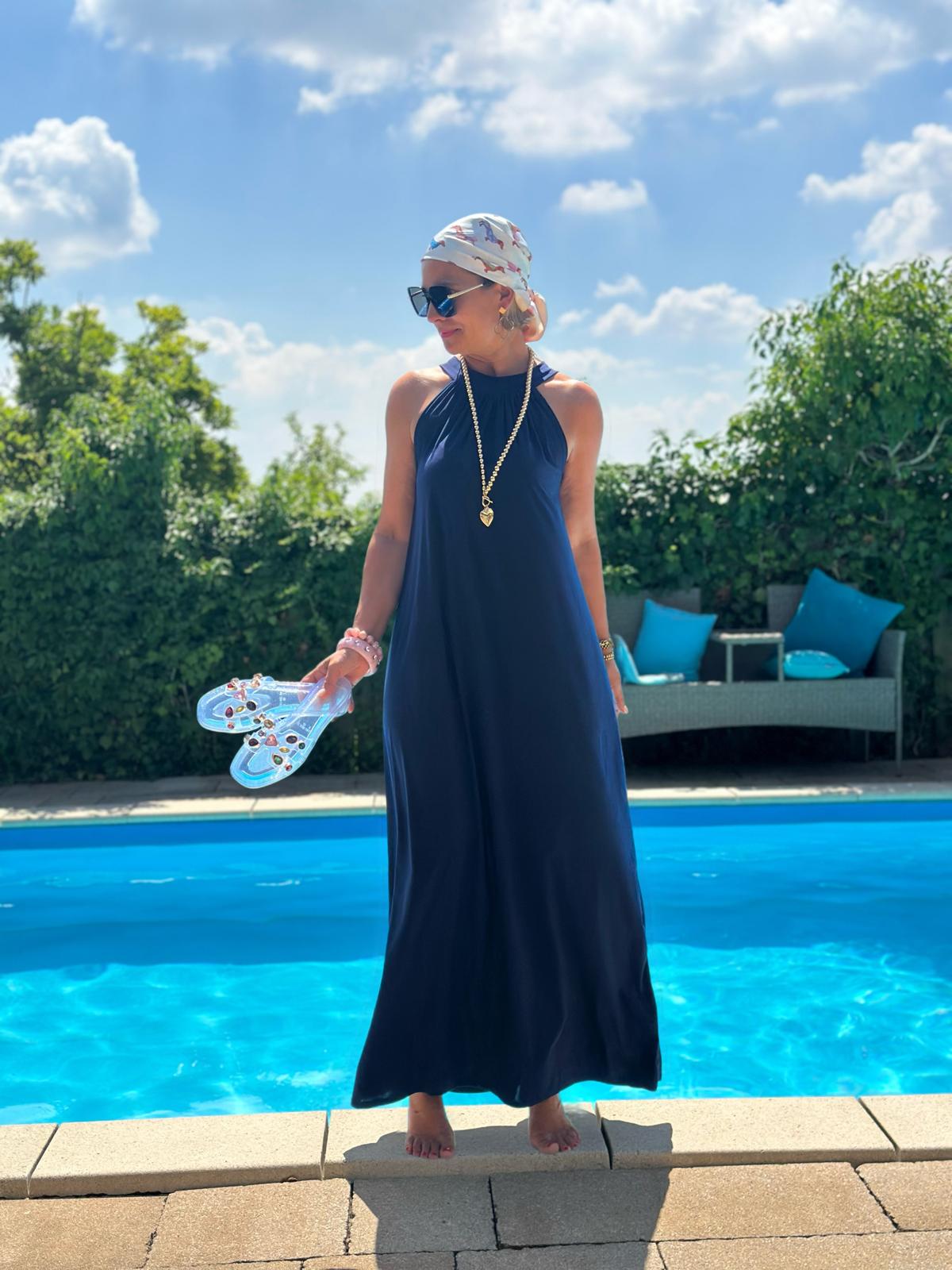 Maxikleid "La Mer" in Navy