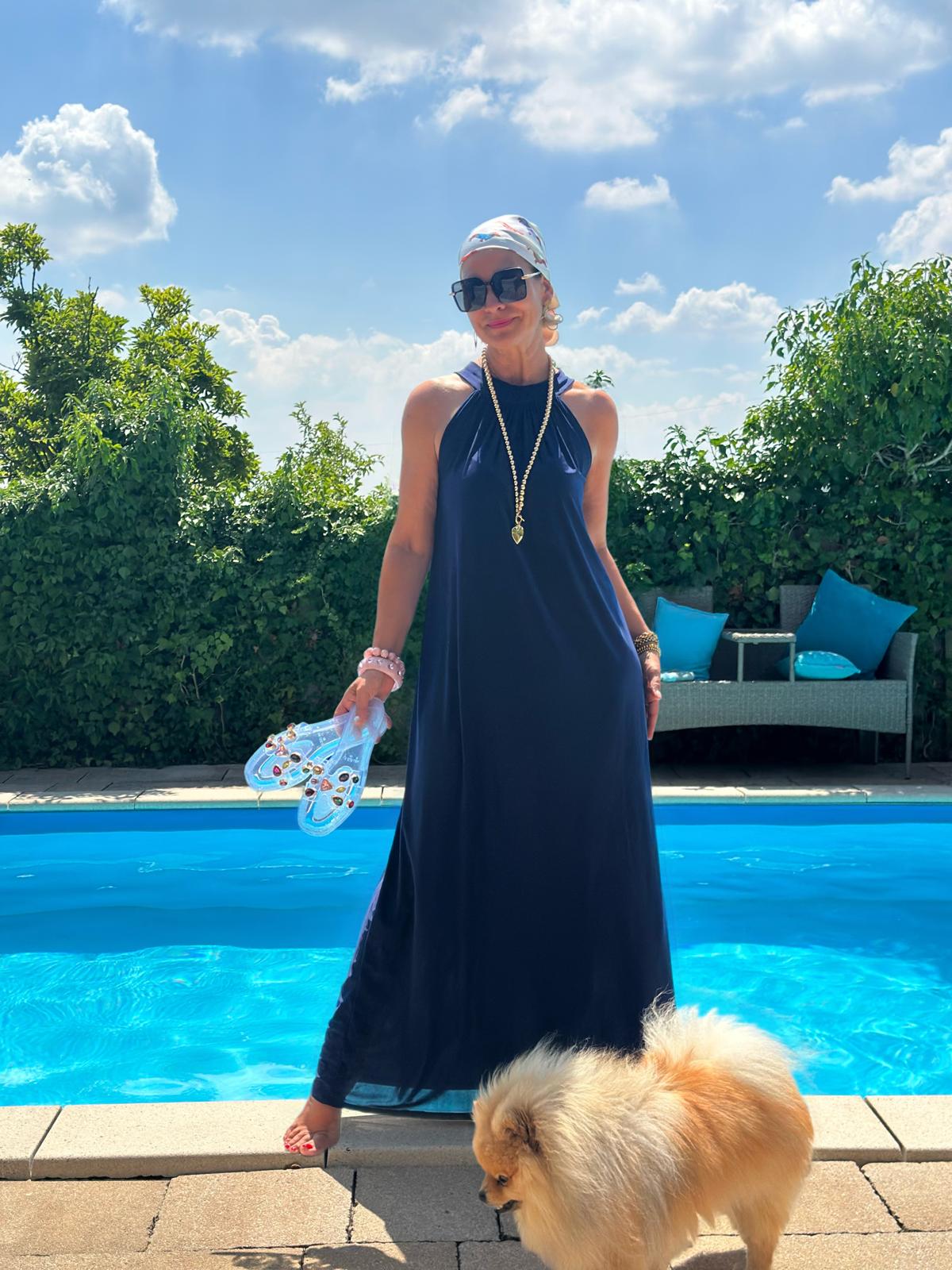 Maxikleid "La Mer" in Navy
