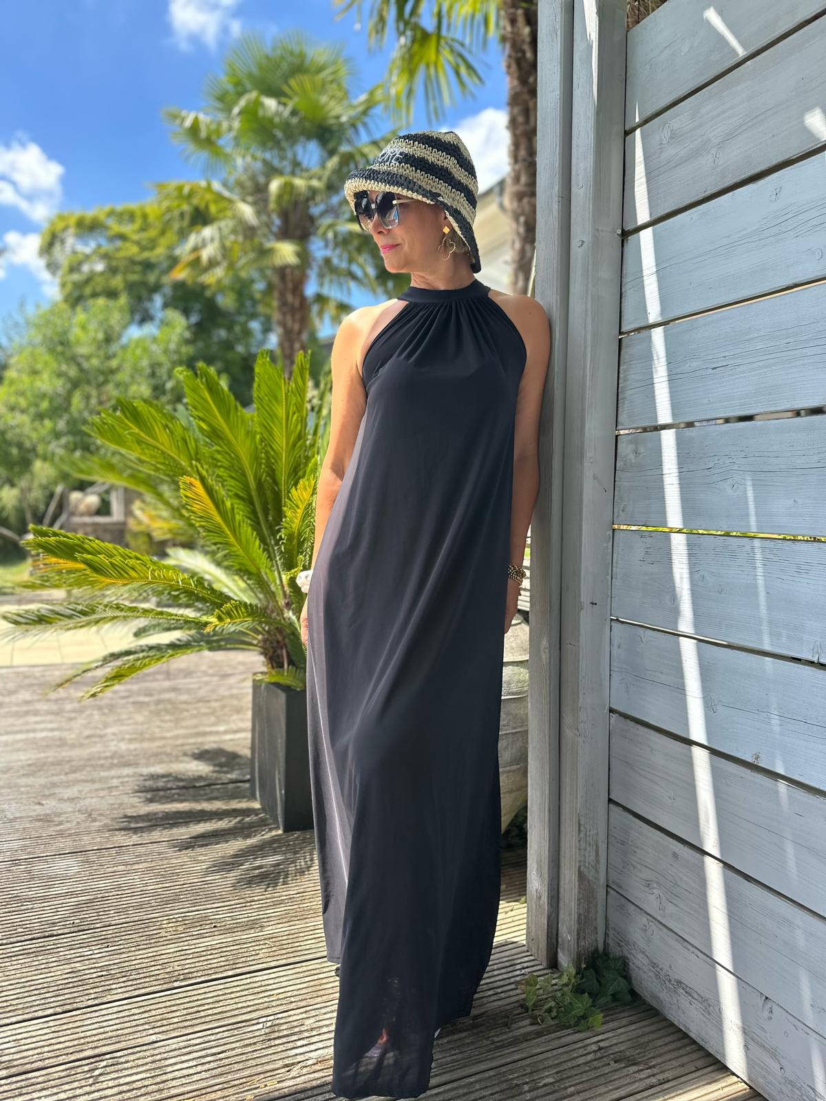 Maxikleid "La Mer" in Schwarz