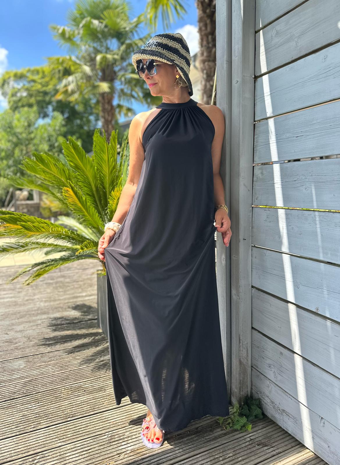 Maxikleid "La Mer" in Schwarz