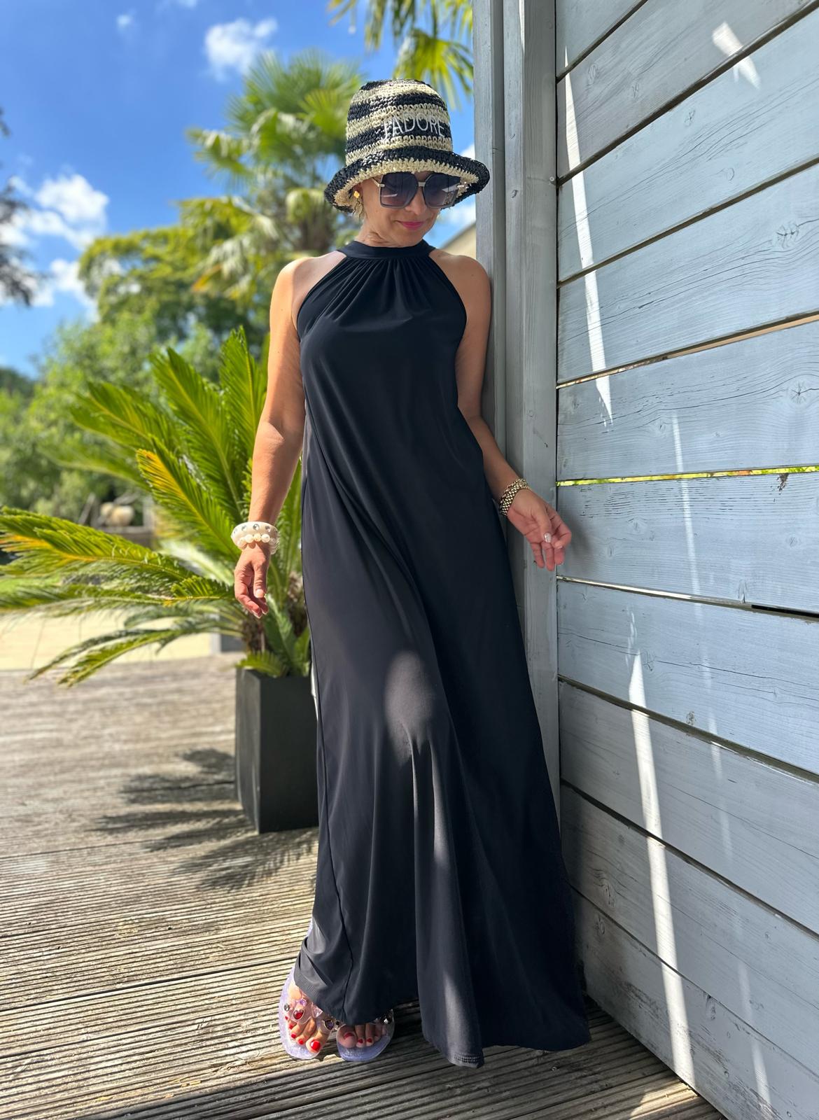 Maxikleid "La Mer" in Schwarz