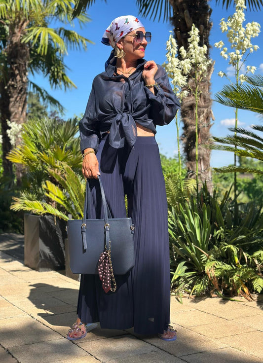 Bluse Navy Flow