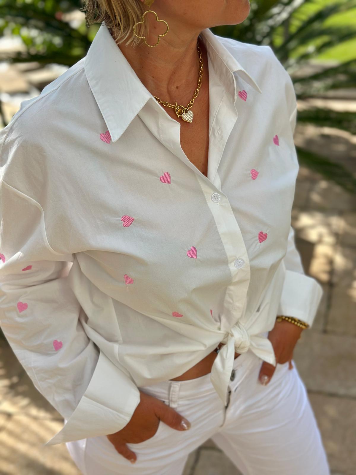 Bluse "Rosy Hearts"
