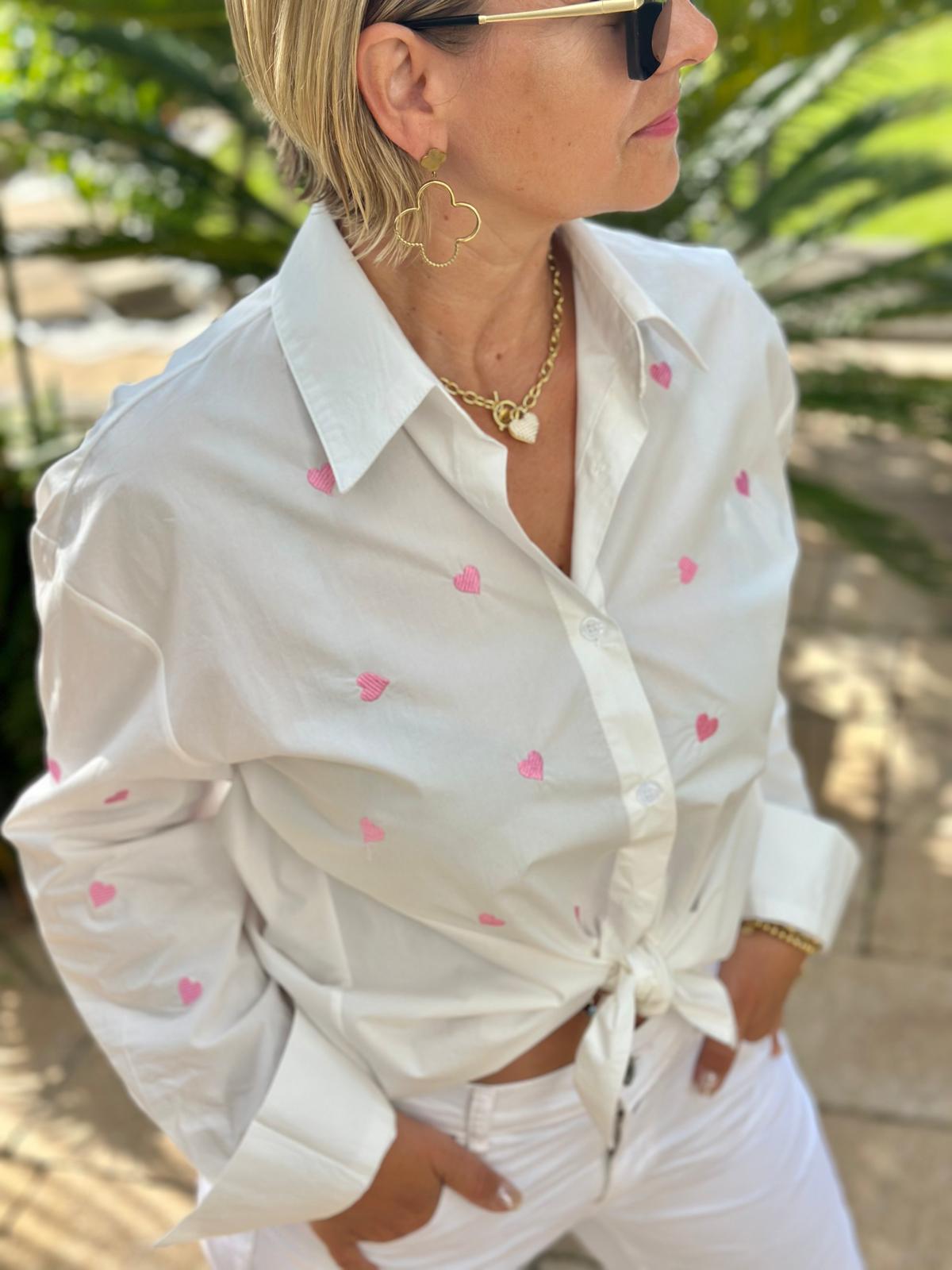 Bluse "Rosy Hearts"