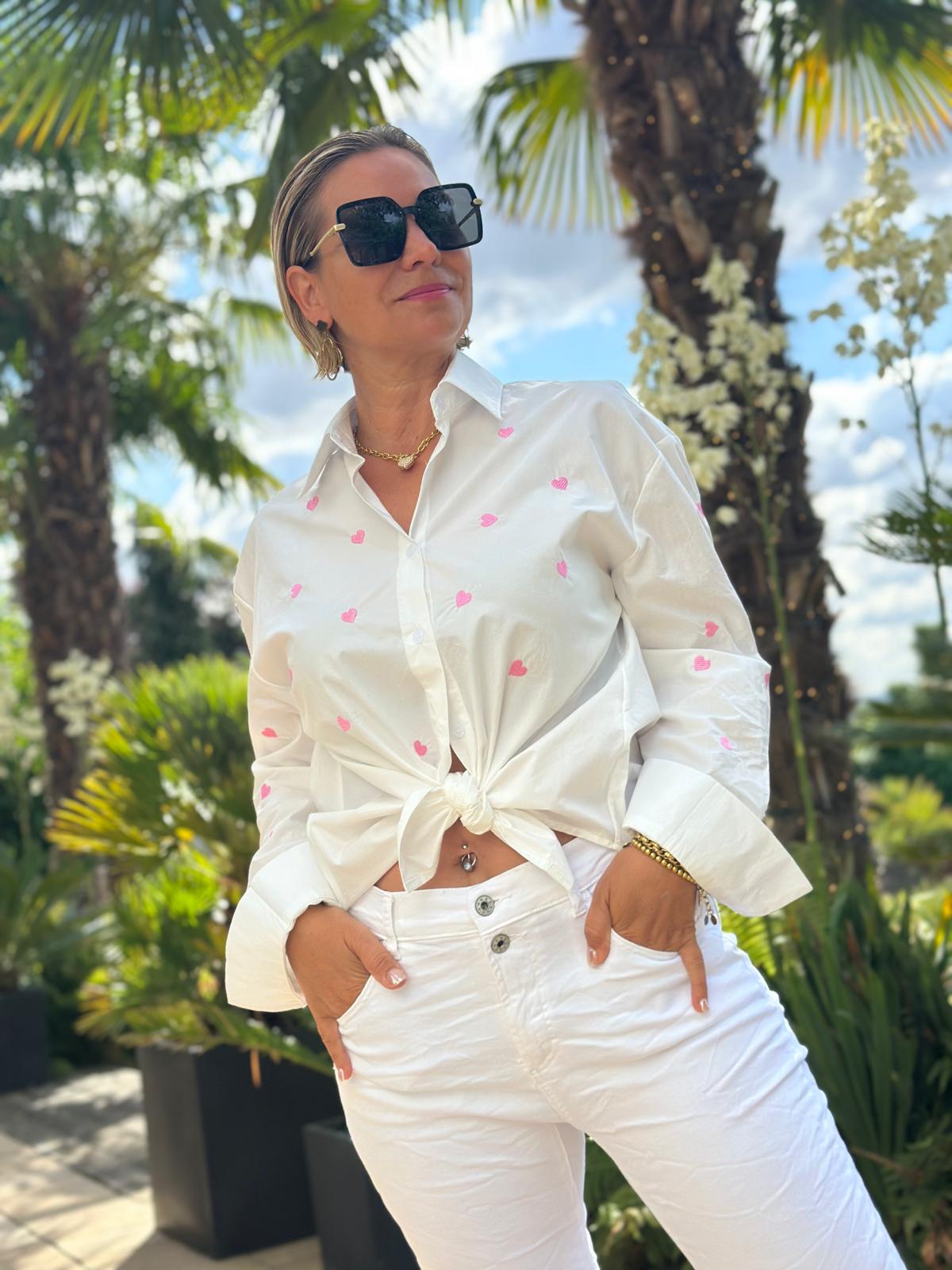Bluse "Rosy Hearts"