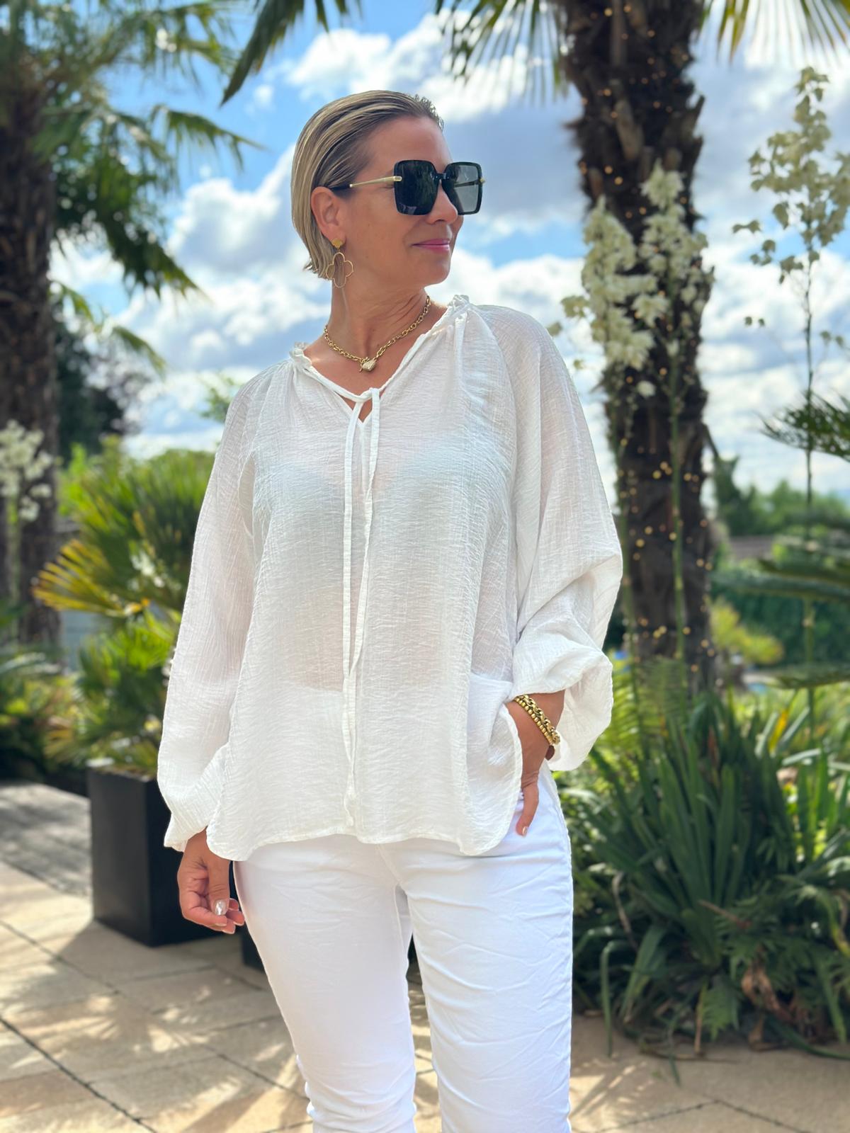 Bluse "Santorini White"