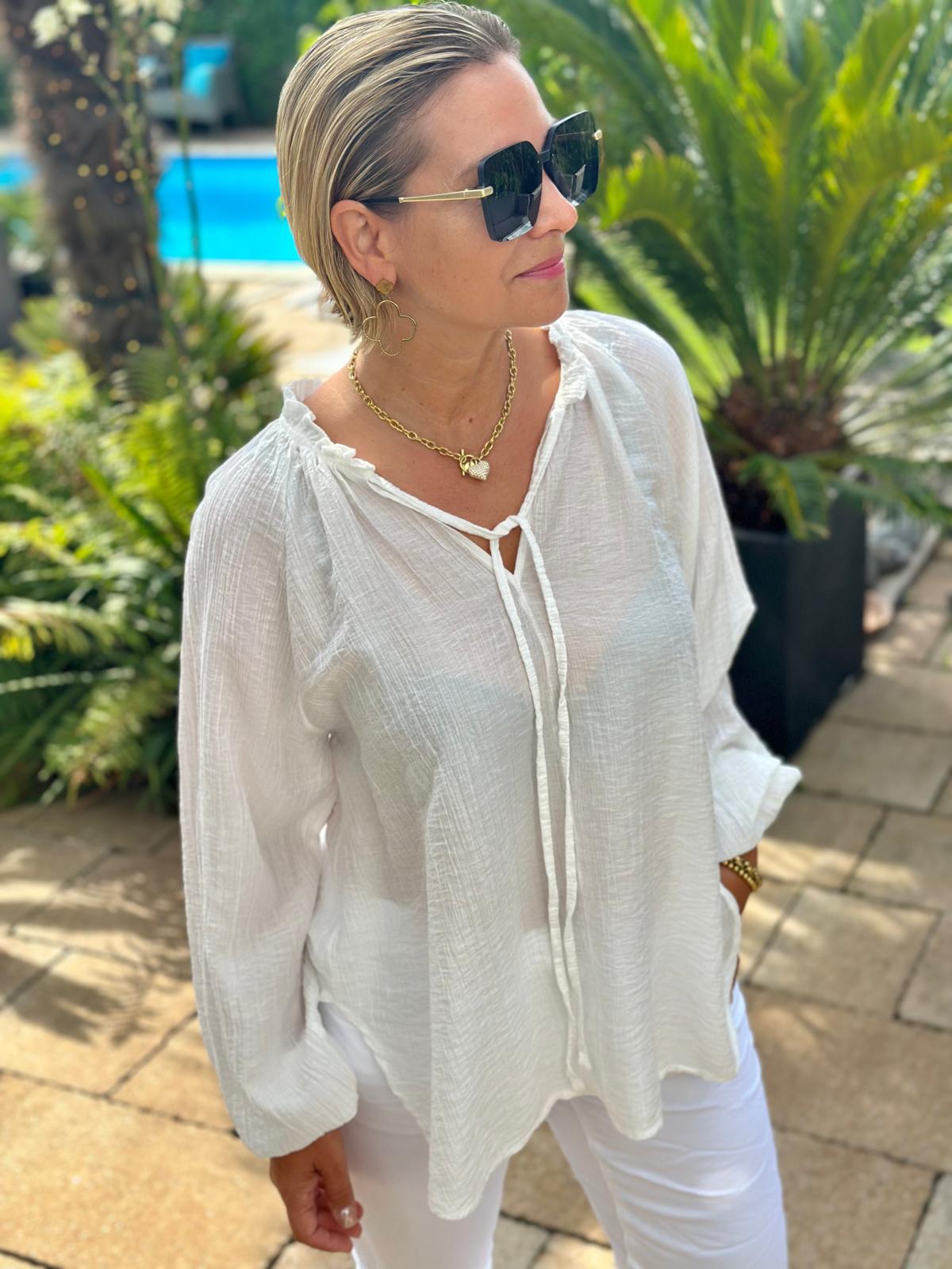 Bluse "Santorini White"