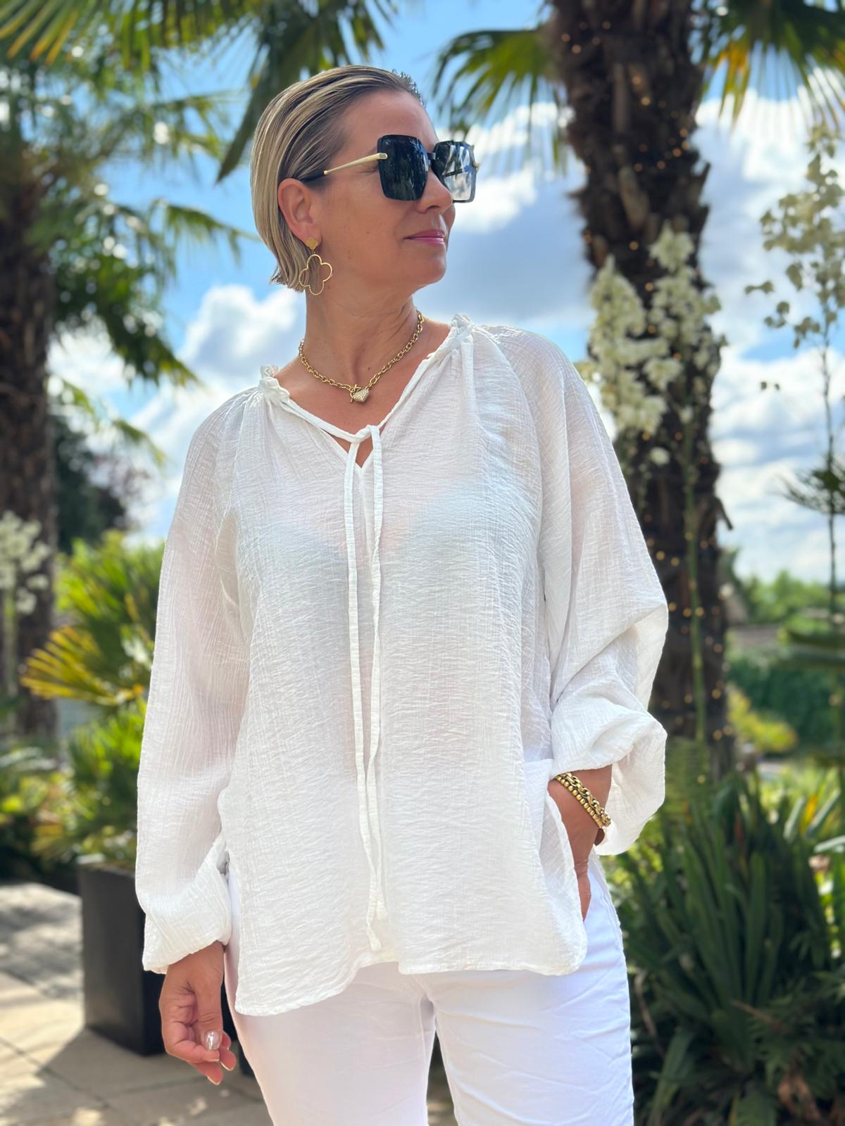 Bluse "Santorini White"