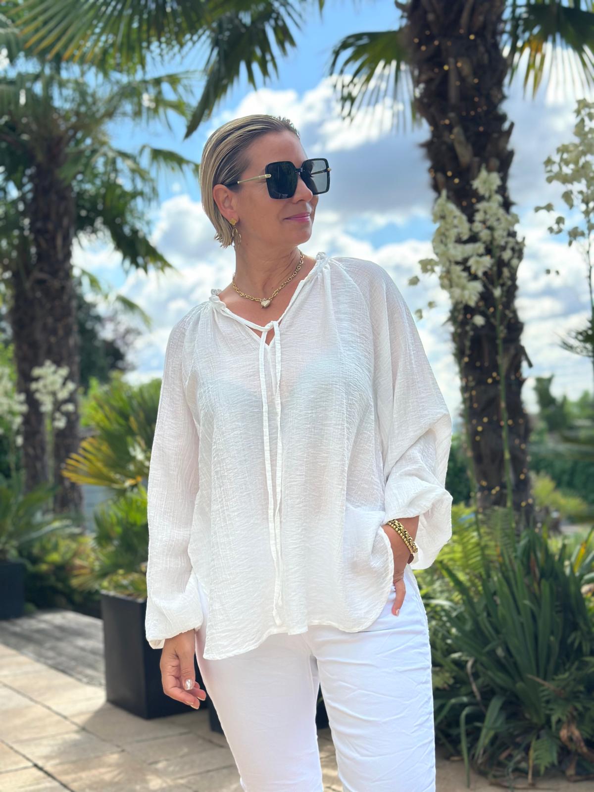 Bluse "Santorini White"