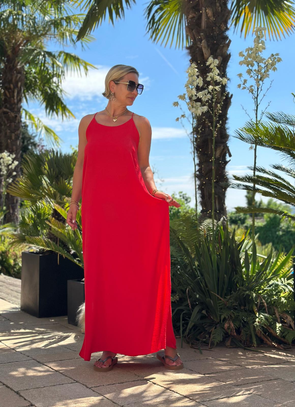 Maxikleid "CAPRI" in Rot