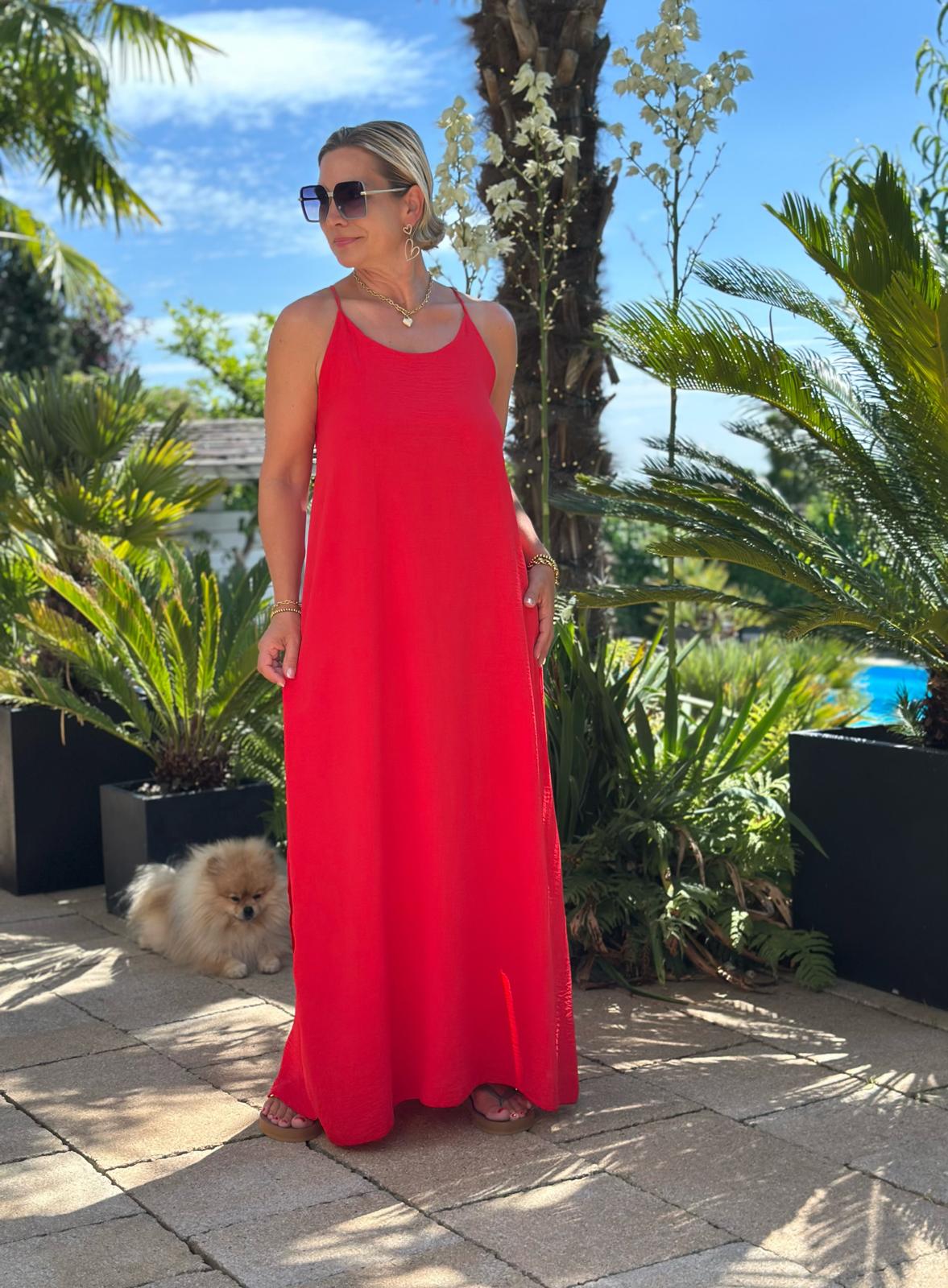 Maxikleid "CAPRI" in Rot