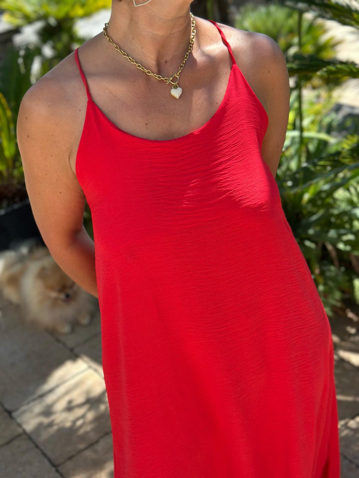 Maxikleid "CAPRI" in Rot