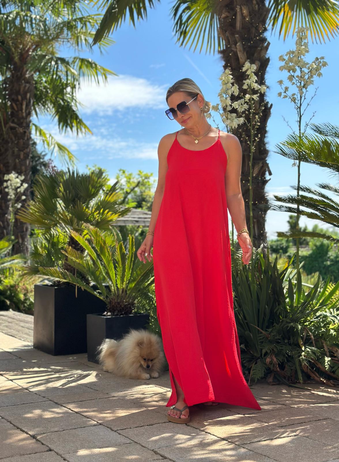 Maxikleid "CAPRI" in Rot