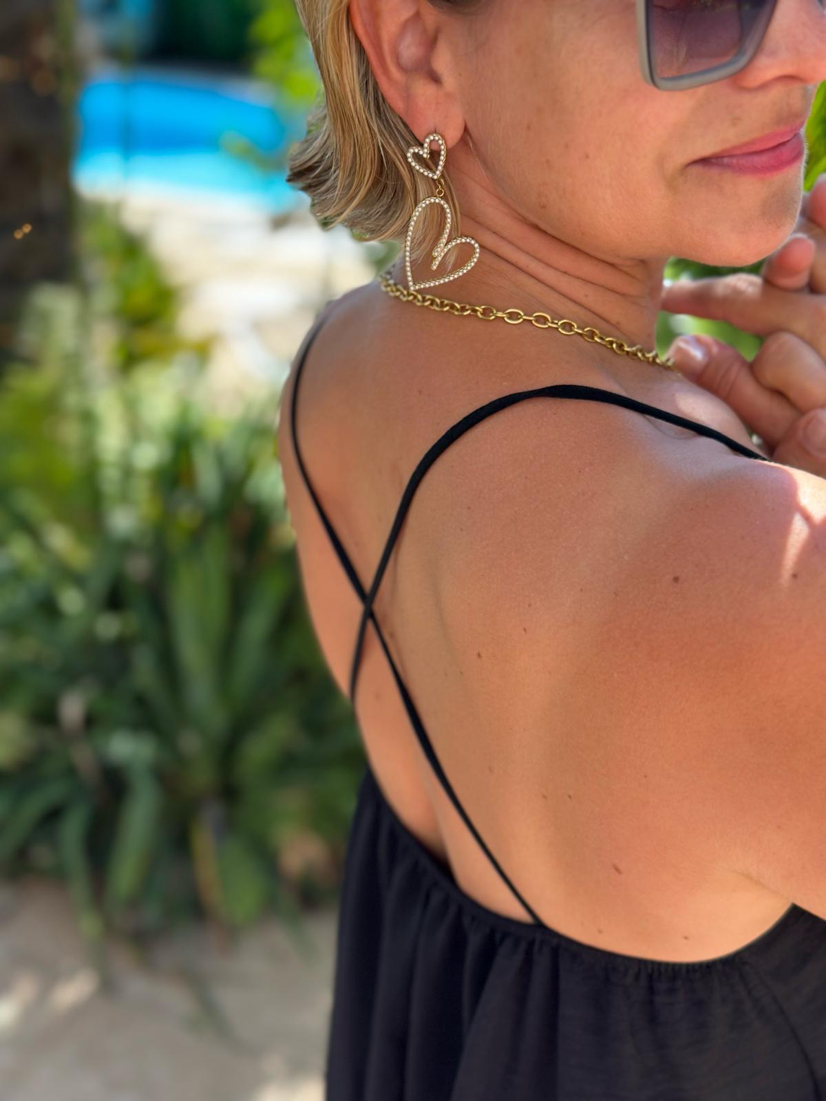 Maxikleid "CAPRI" in Schwarz