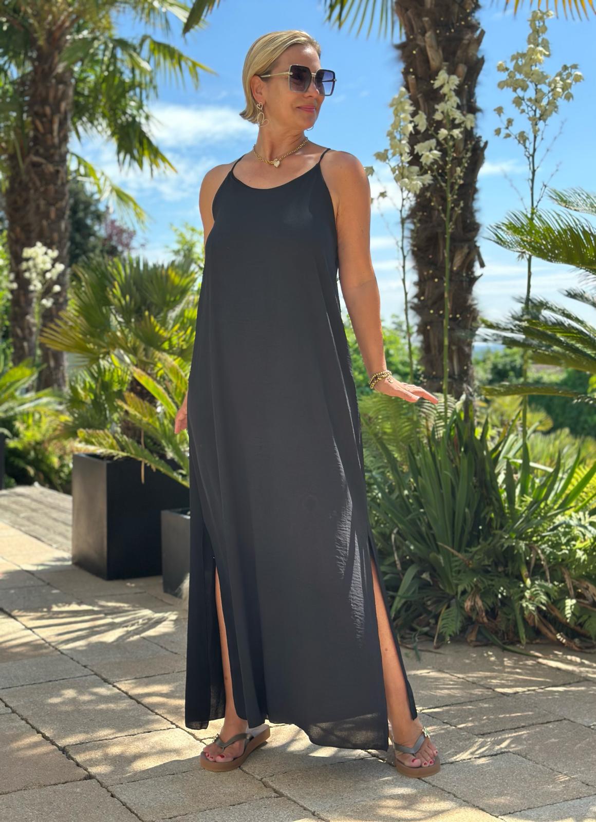 Maxikleid "CAPRI" in Schwarz