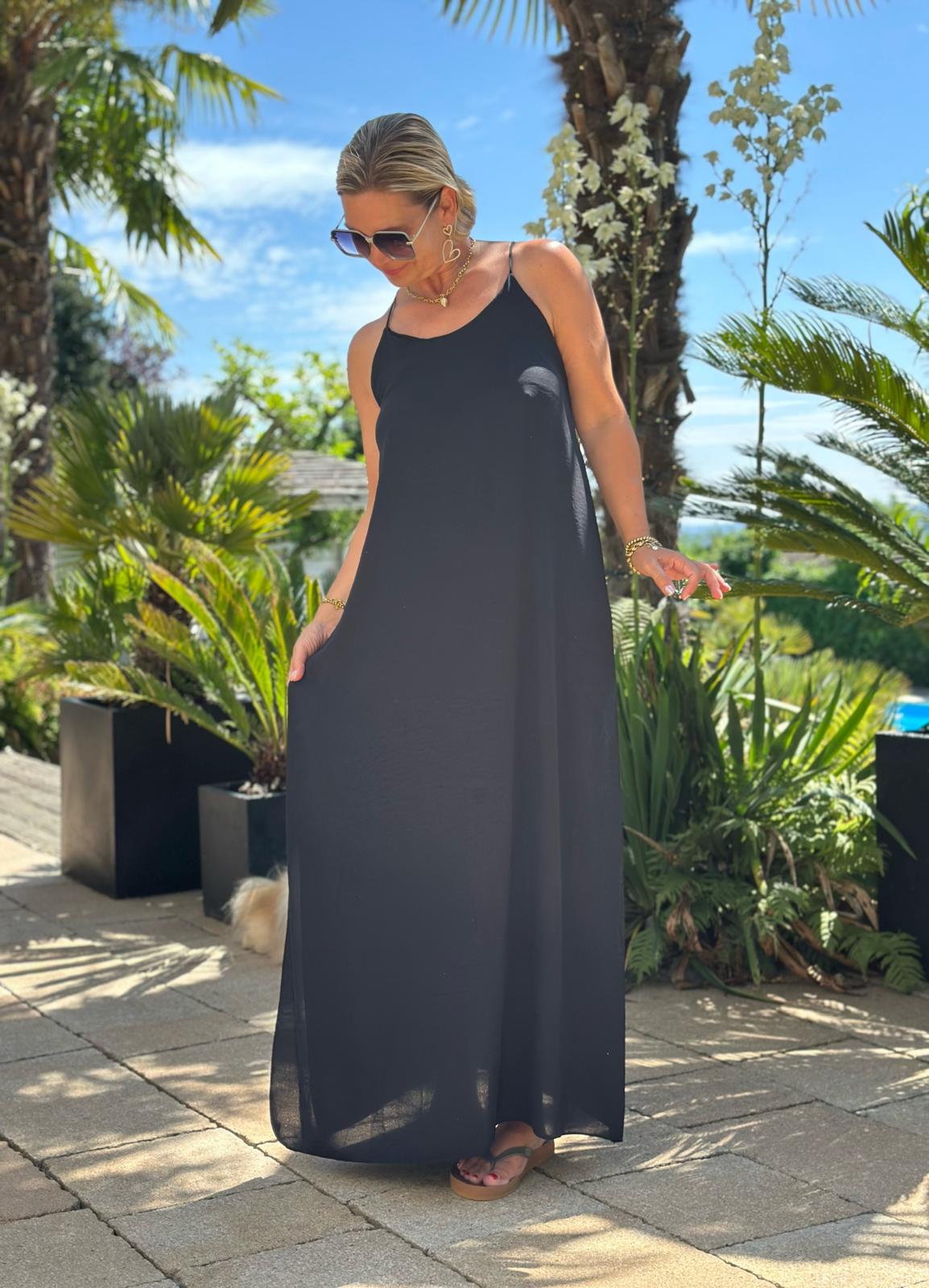 Maxikleid "CAPRI" in Schwarz
