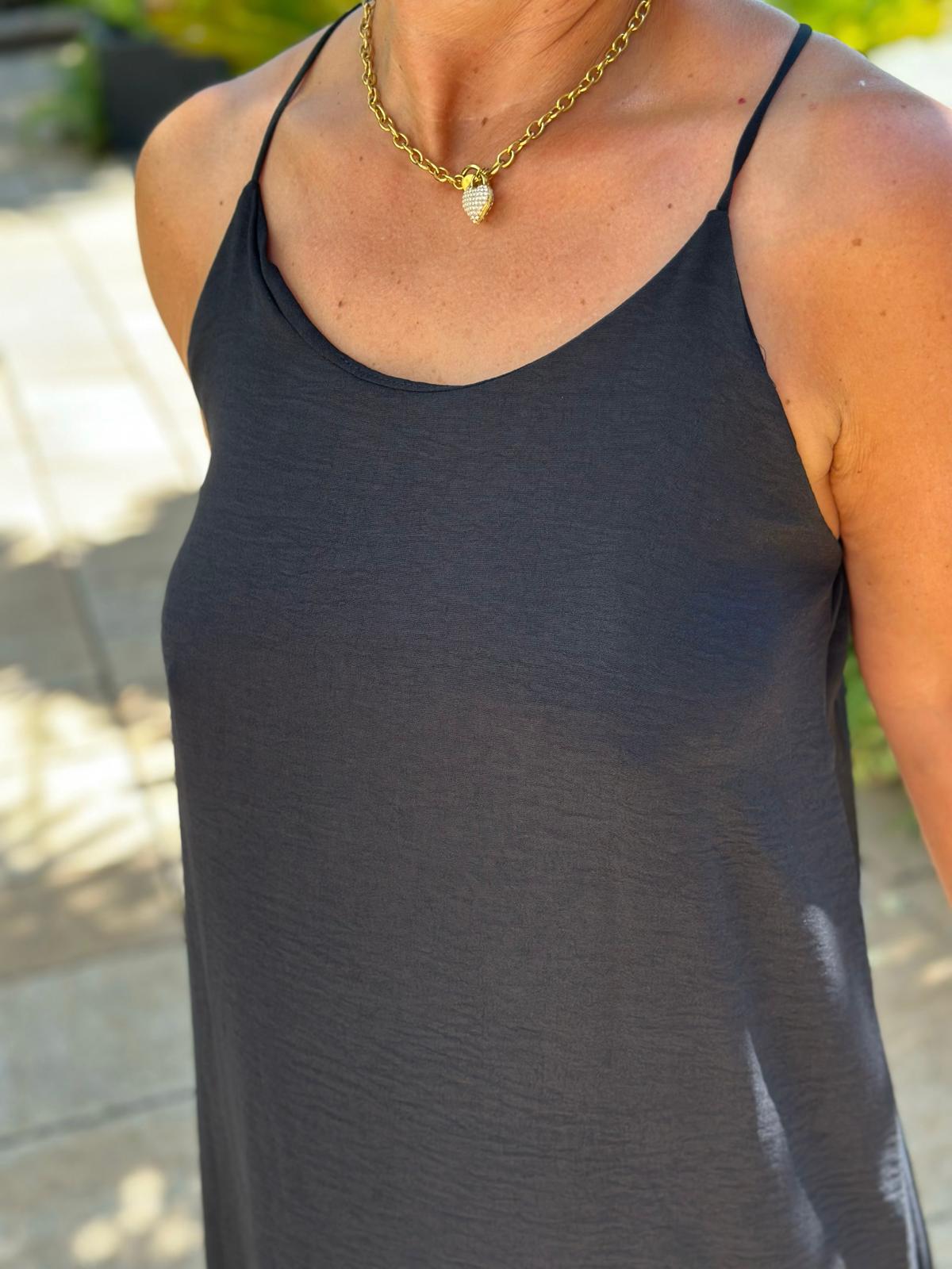 Maxikleid "CAPRI" in Schwarz