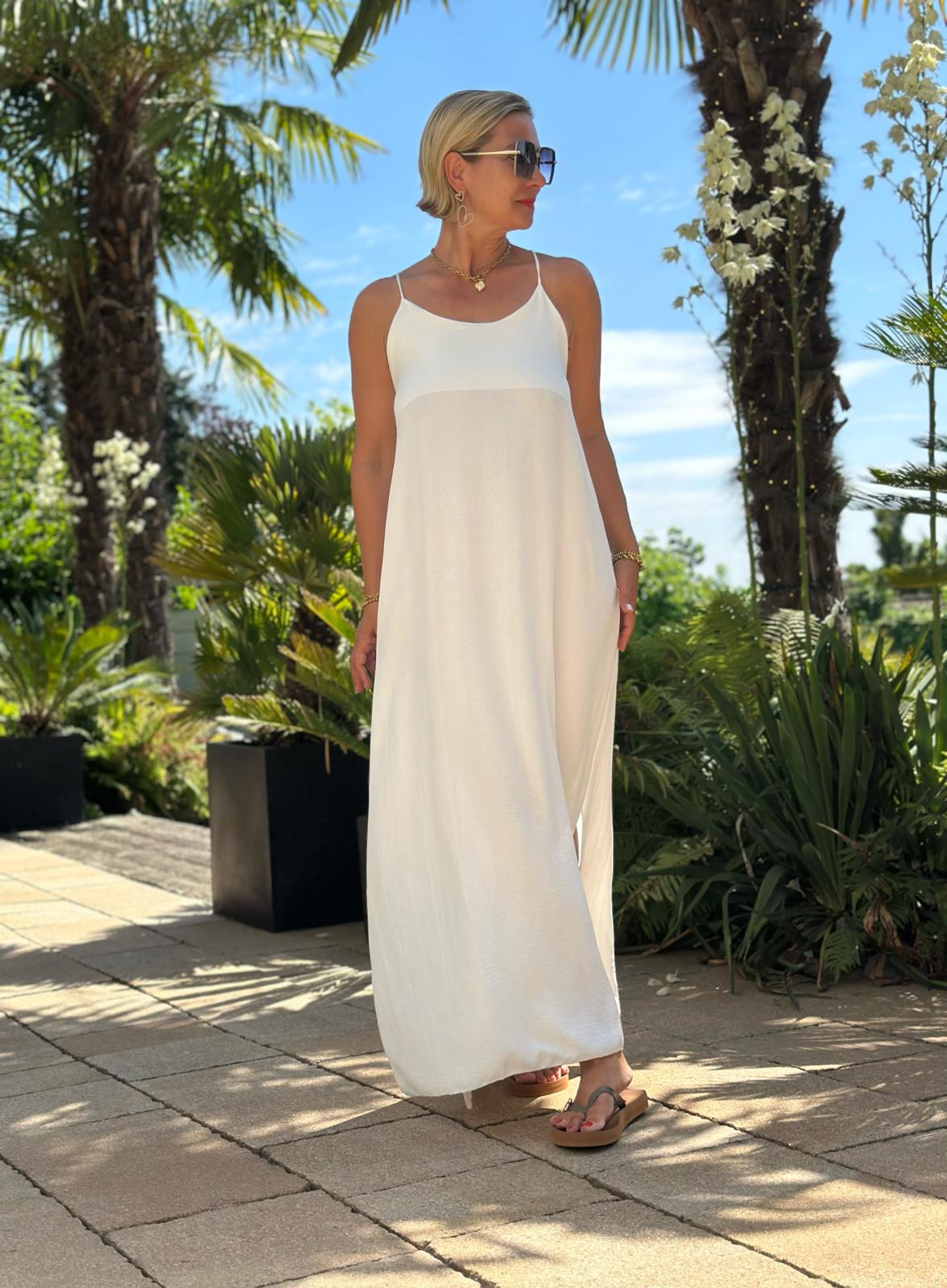 Maxikleid "CAPRI" in Weiss
