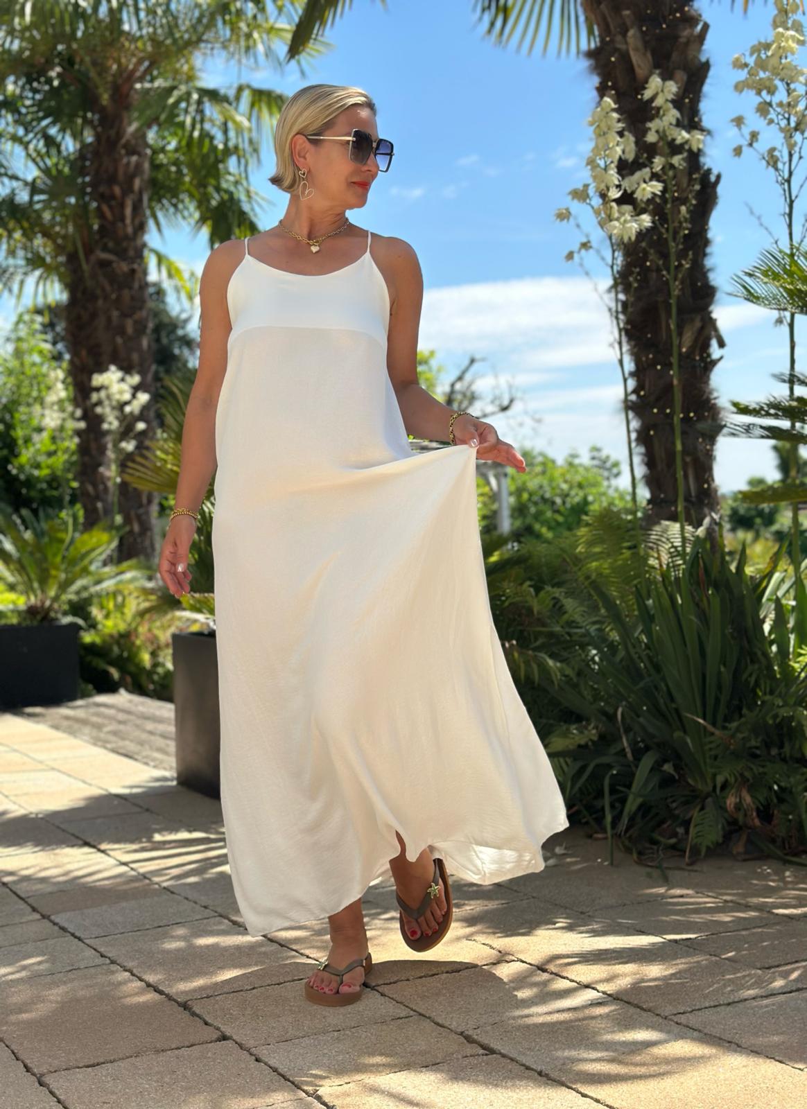 Maxikleid "CAPRI" in Weiss