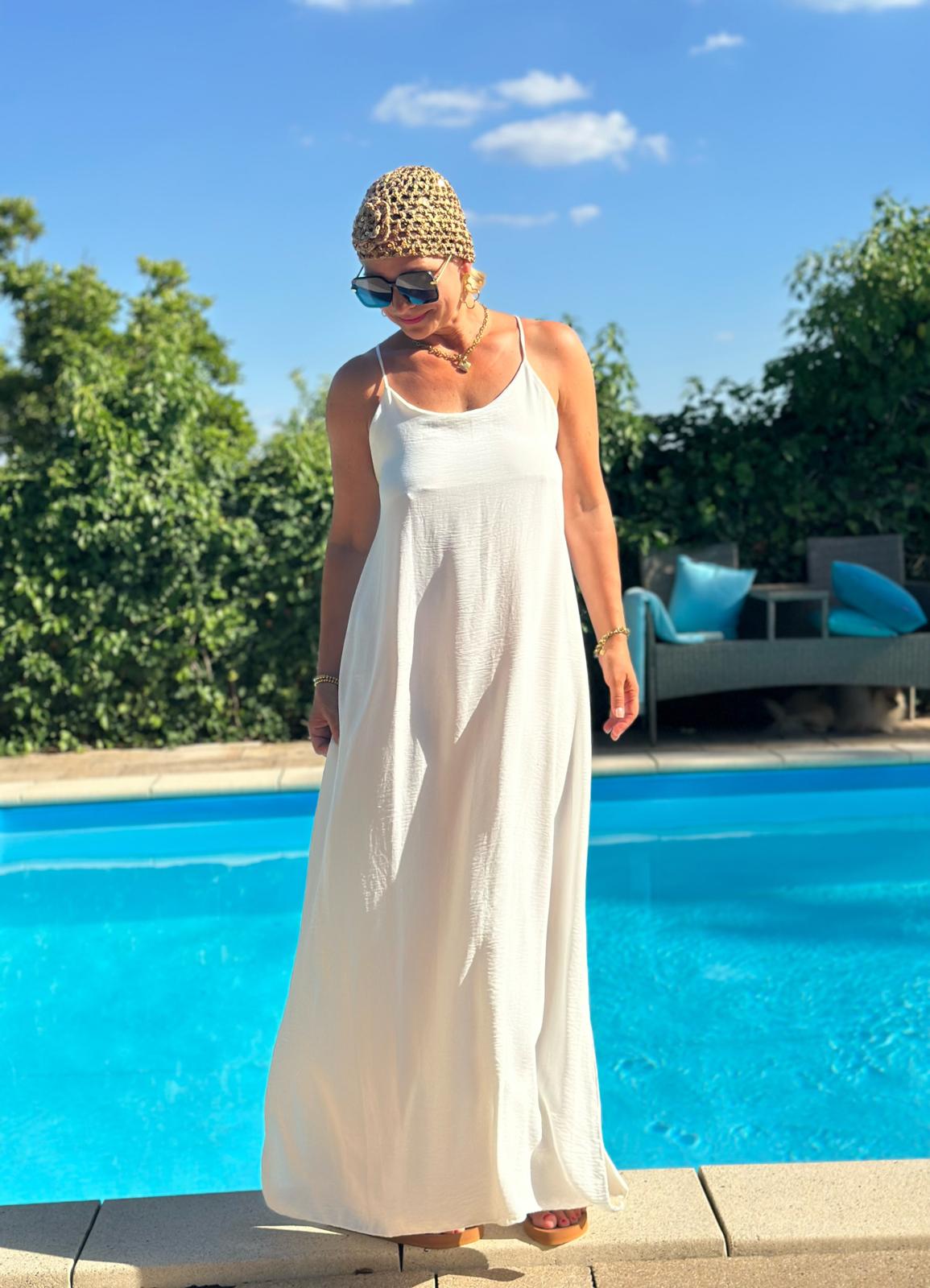 Maxikleid "CAPRI" in Weiss