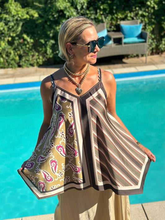 Top "Mediterrane Eleganz" in Oliv