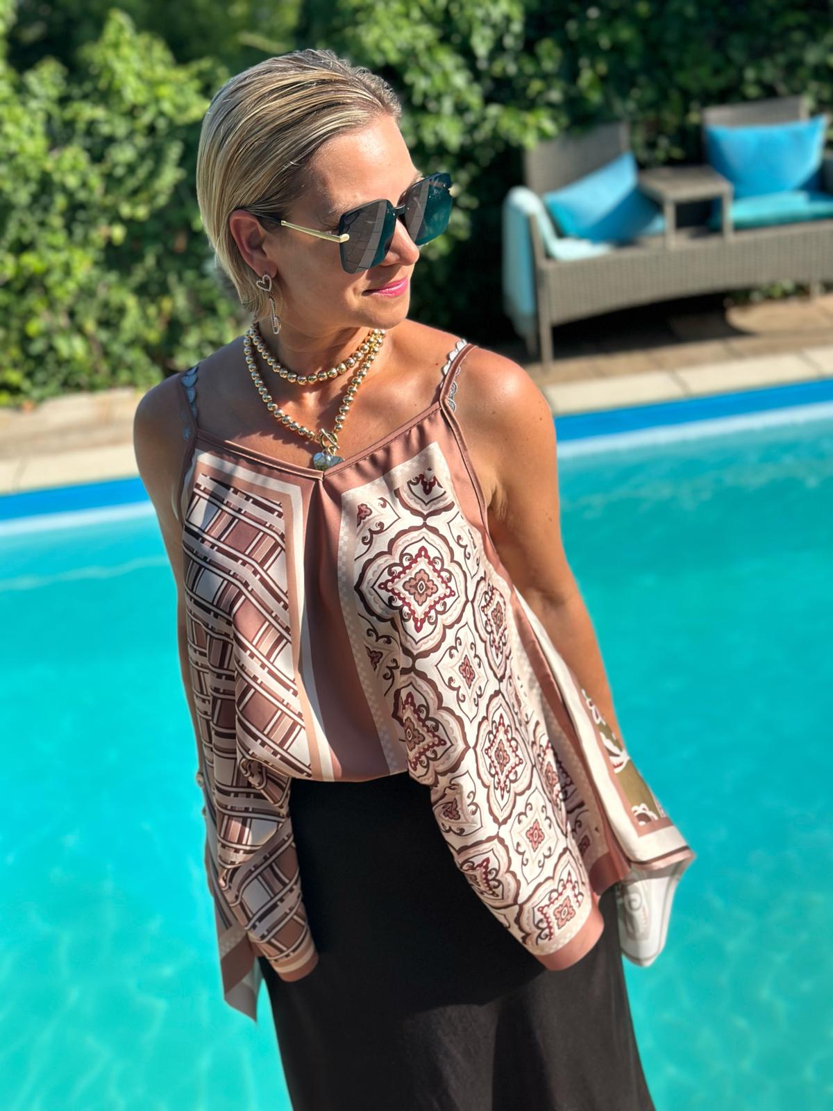 Top "Mediterrane Eleganz" in Nougat