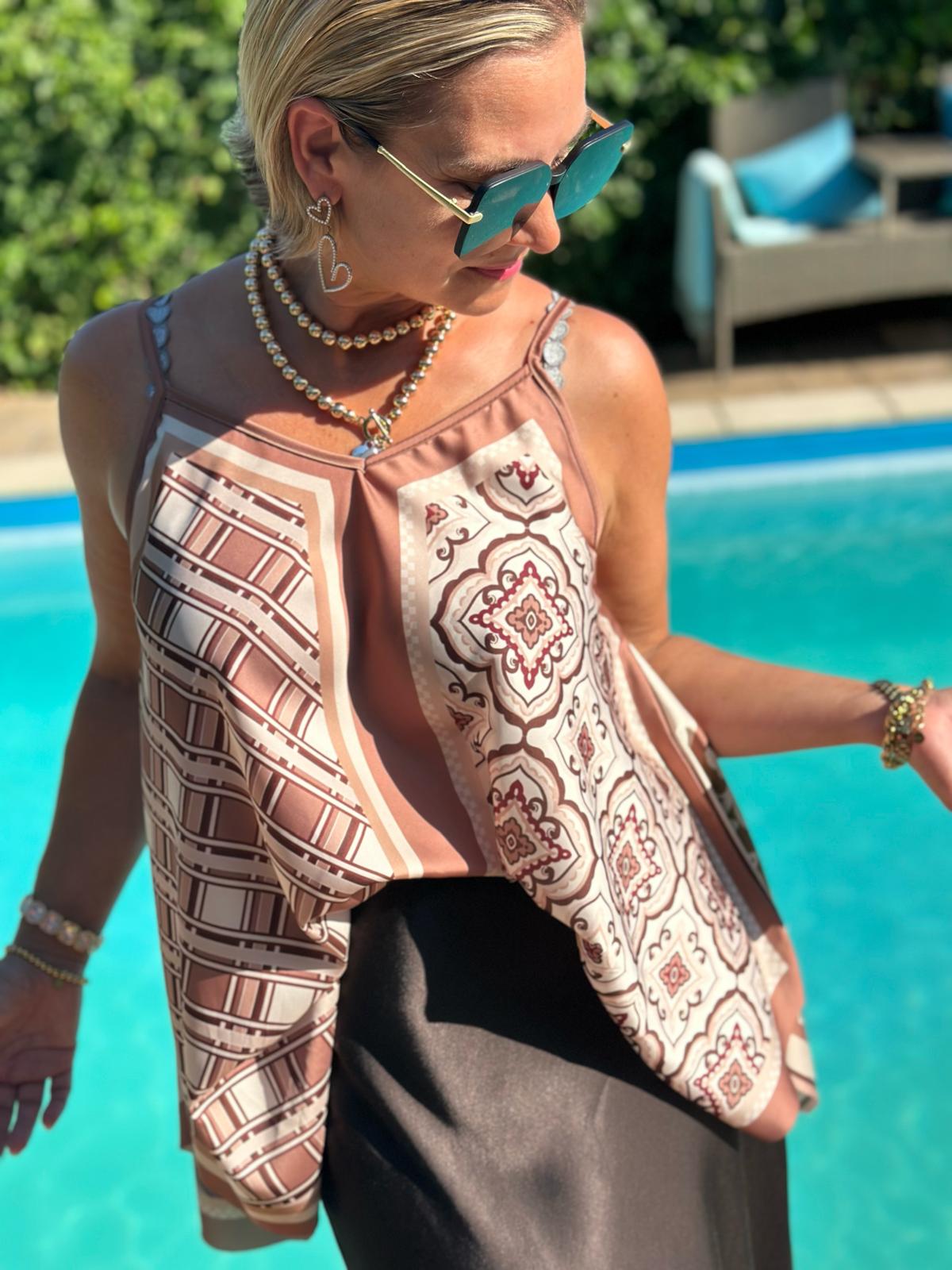 Top "Mediterrane Eleganz" in Nougat