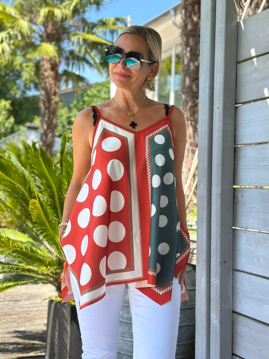 Top "Bella Puntini" in Cherry