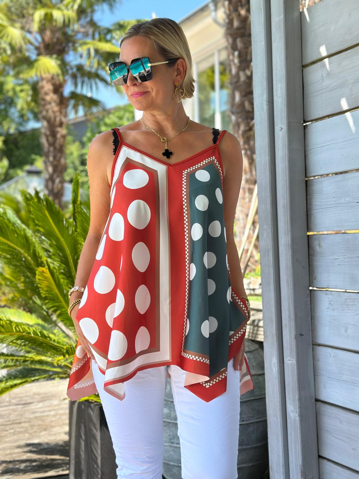 Top "Bella Puntini" in Cherry