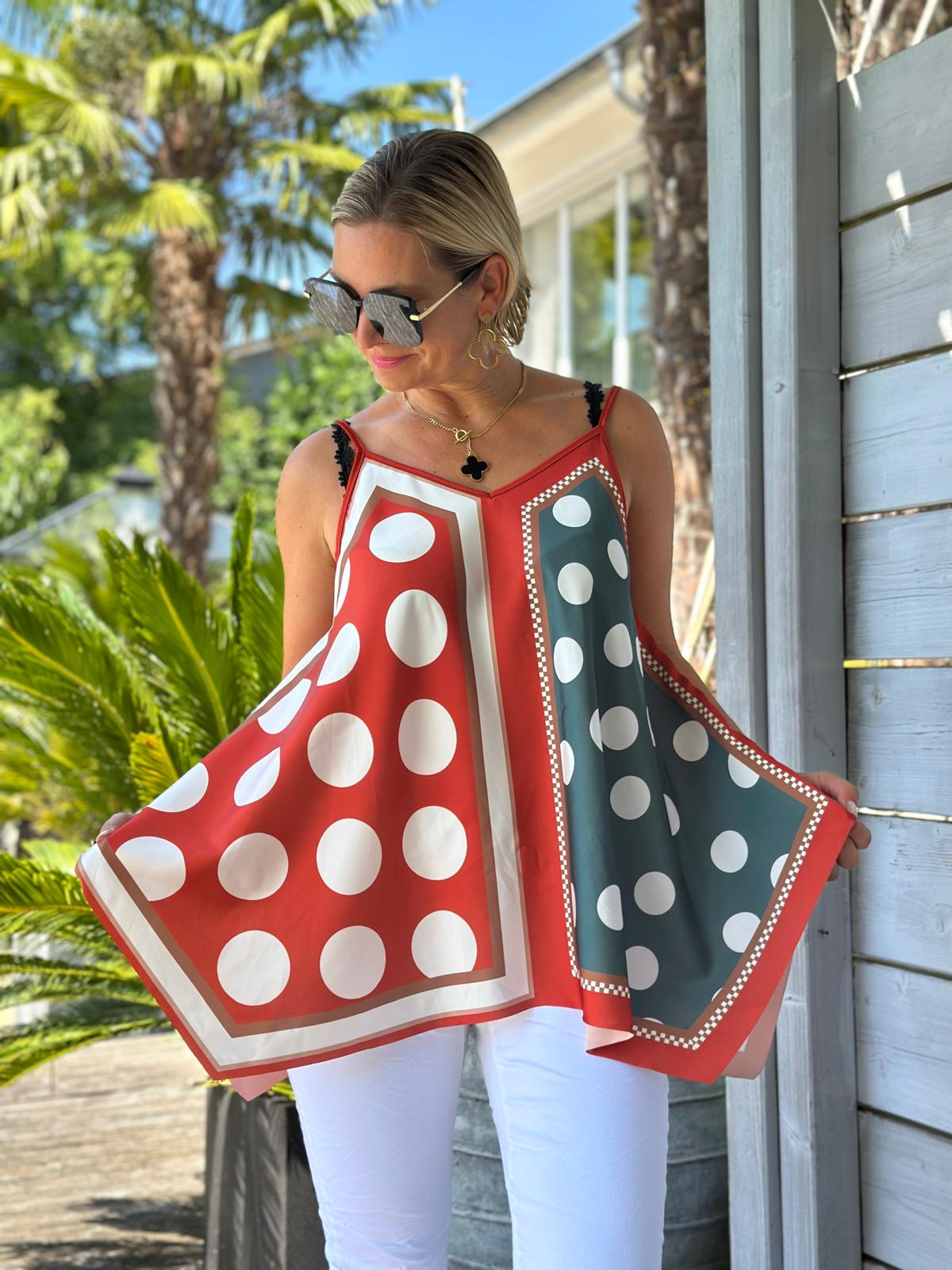 Top "Bella Puntini" in Cherry