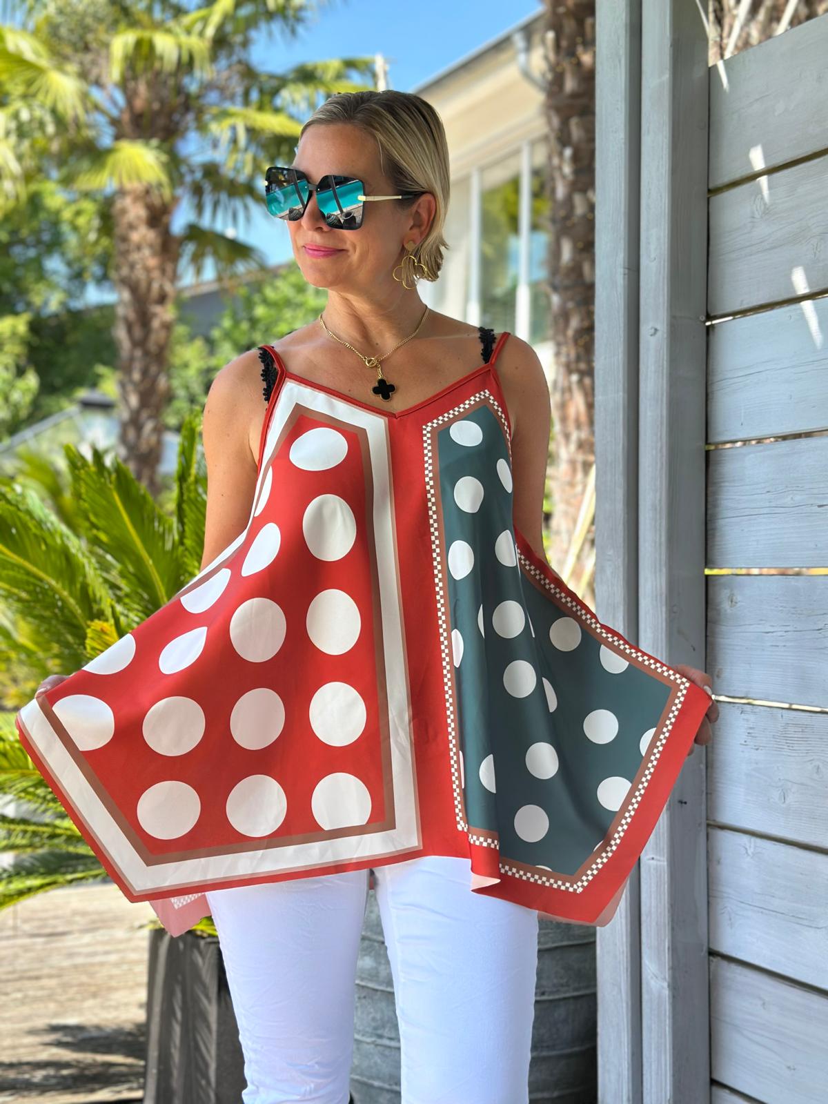 Top "Bella Puntini" in Cherry